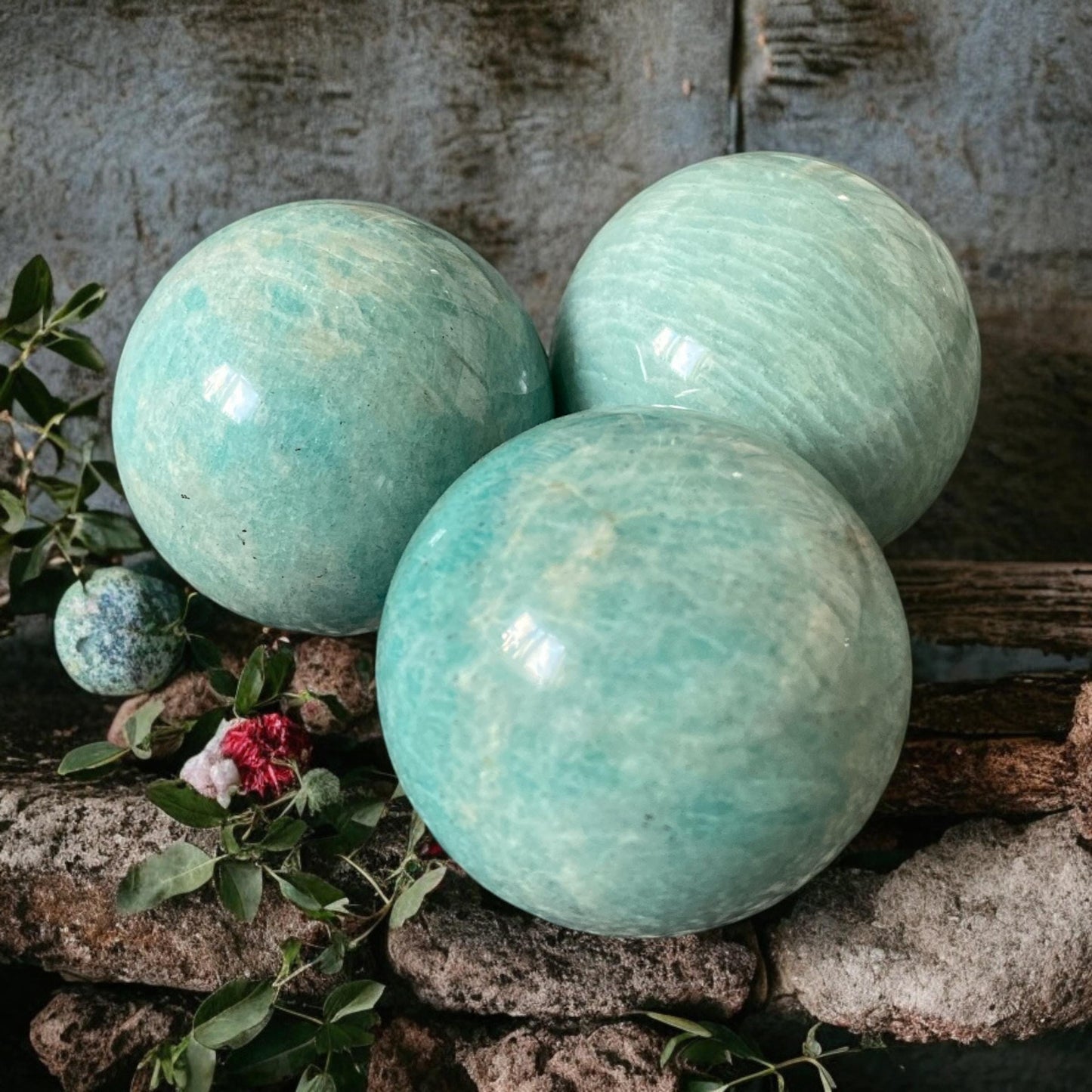Polished Amazonite Crystal Sphere: Calming Stone for Meditation (45mm)