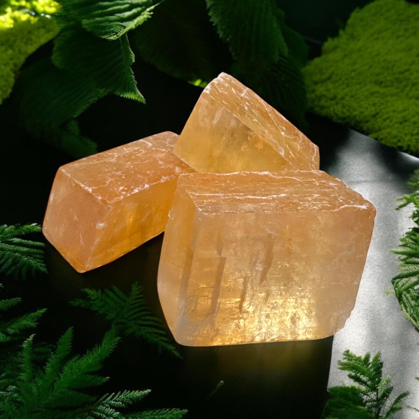 Honey Calcite Free Form Cubes: Golden Crystal for Focus