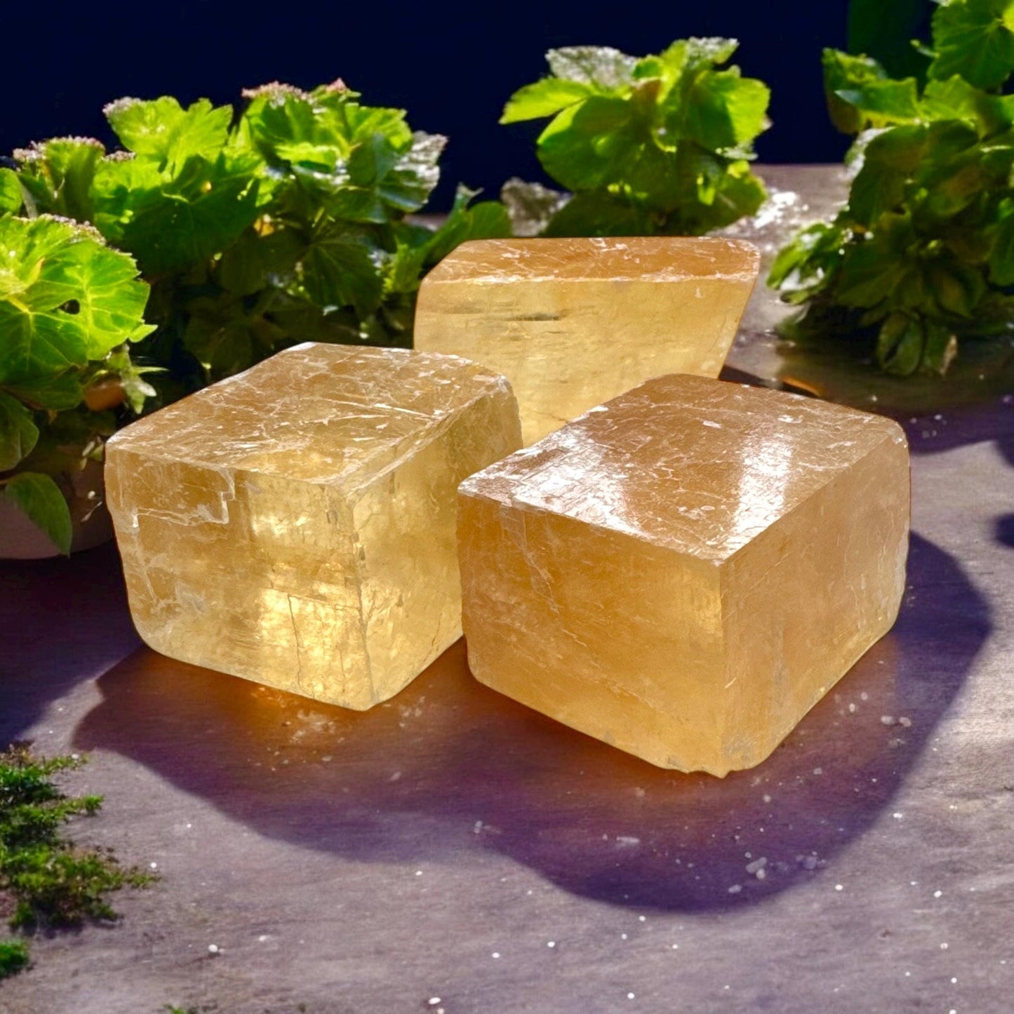 Honey Calcite Free Form Cubes: Golden Crystal for Focus