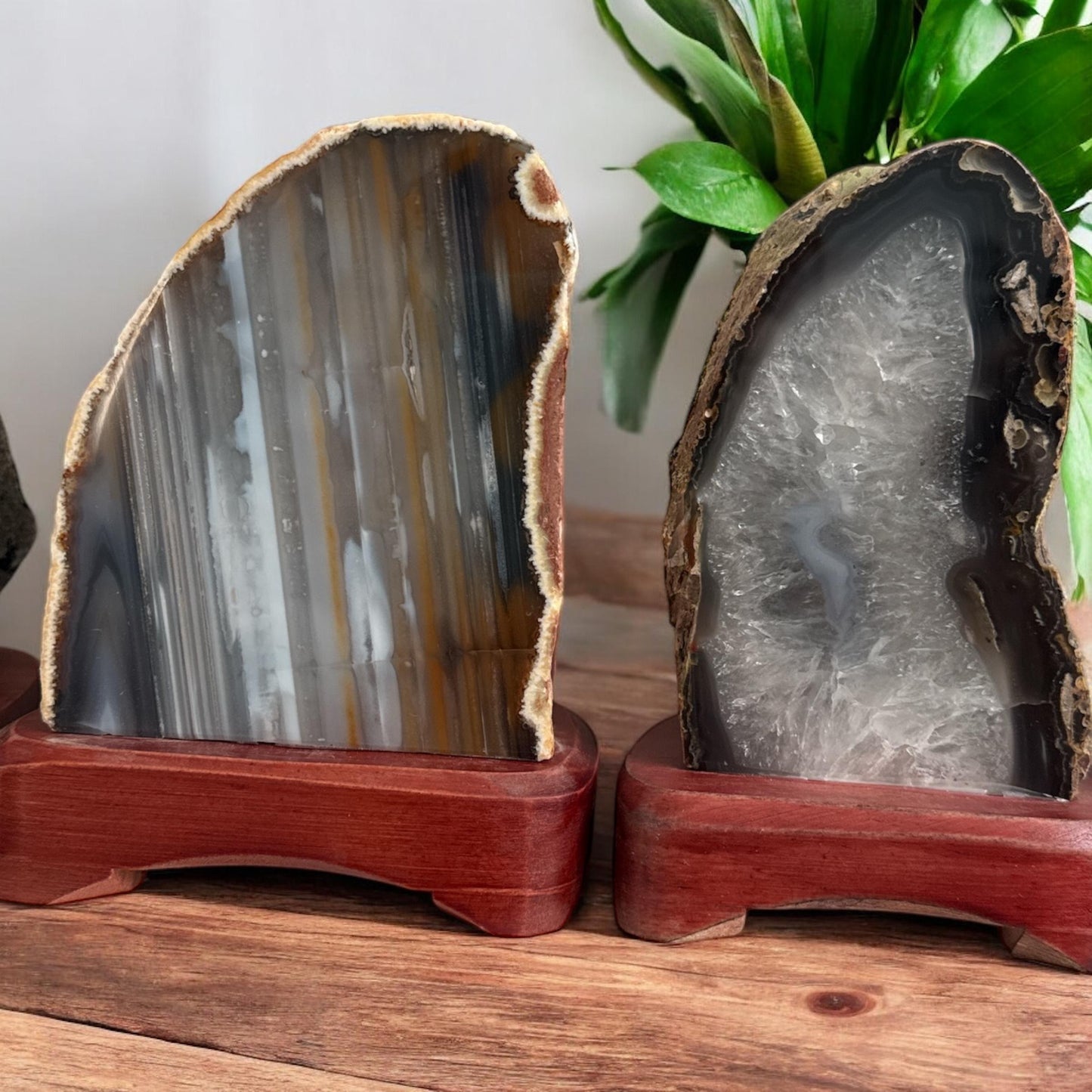 Pink Agate Geode Lamp: Luna by Louise, Crystal Shop UK