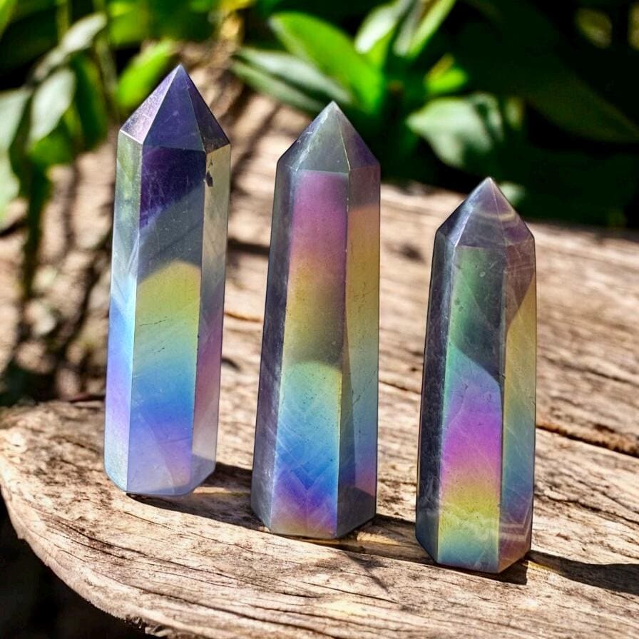Aura Amethyst Crystal Towers – Colourful & Calming | Luna by Louise, Crystal Shop UK