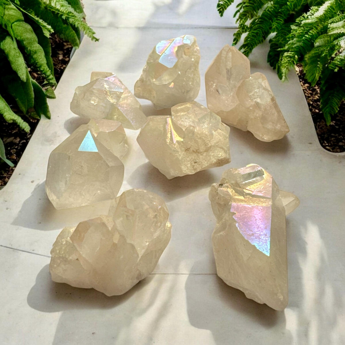 Angel Aura Quartz Points, Radiant High Vibrational Crystal β Luna by Louise, Crystal Shop UK