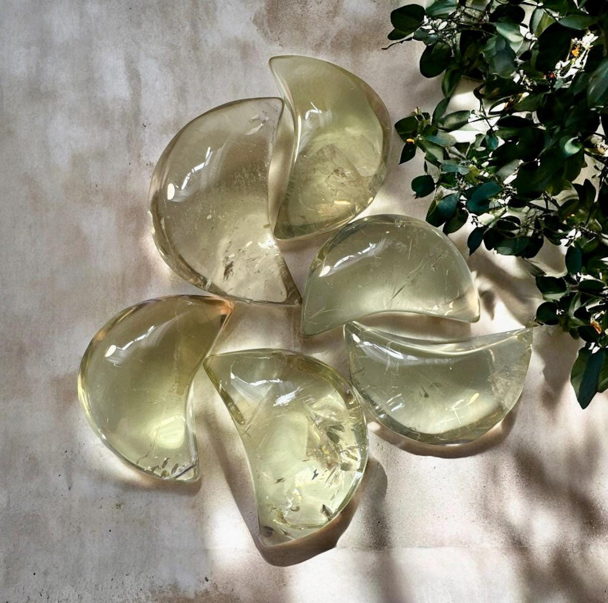 Citrine Crescent Moon Crystal – Polished Abundance Stone