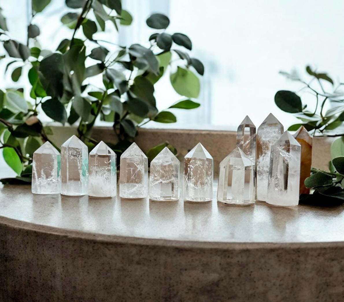 Clear Quartz Crystal Tower: High-Vibration Healing Point
