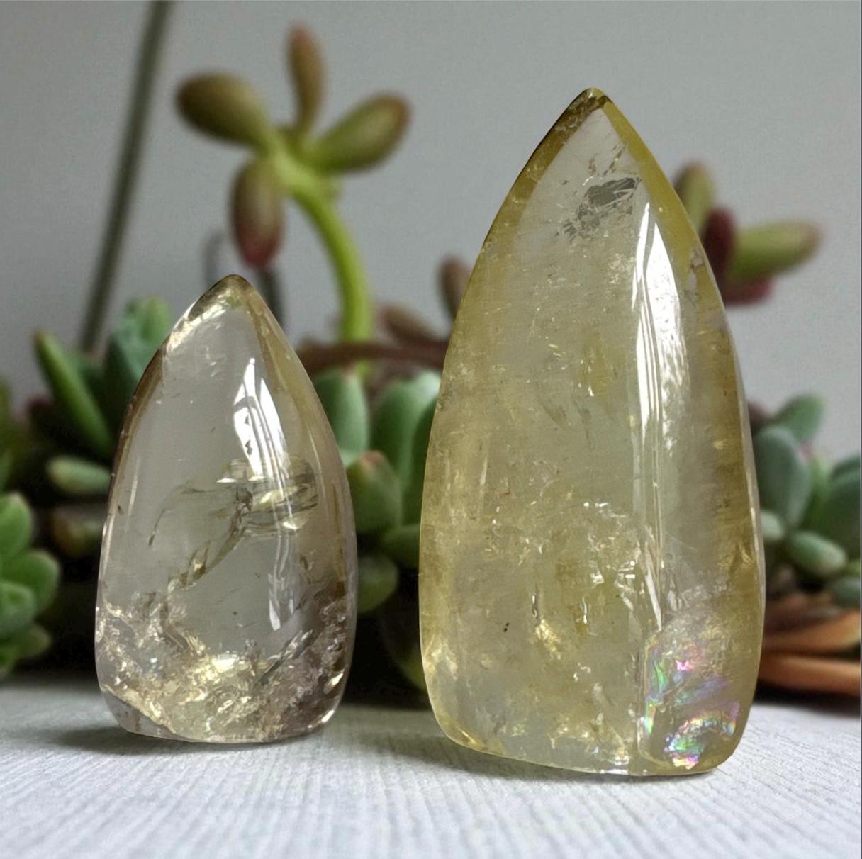 Citrine Tear Drop Crystal: Polished Stone of Abundance & Joy