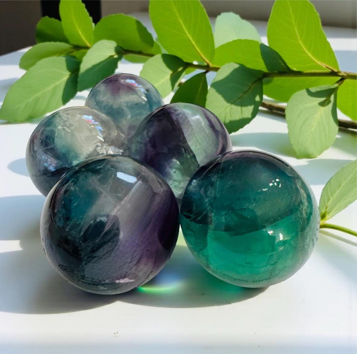 Rainbow Fluorite 35mm Sphere β Clarity, Balance & Calm
