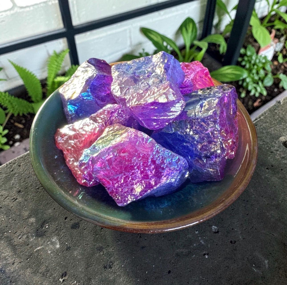 Purple Aura Quartz Crystal: Iridescent Healing Stone