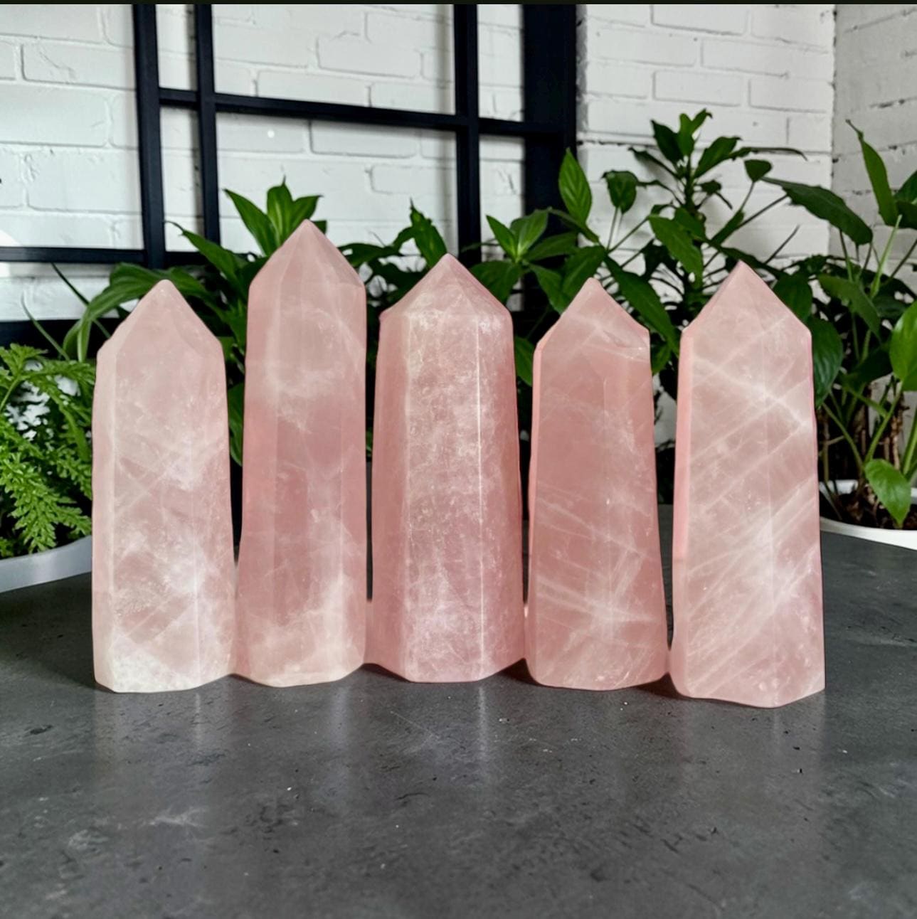 Rose Quartz Crystal Tower: Love and Compassion Healing Stone
