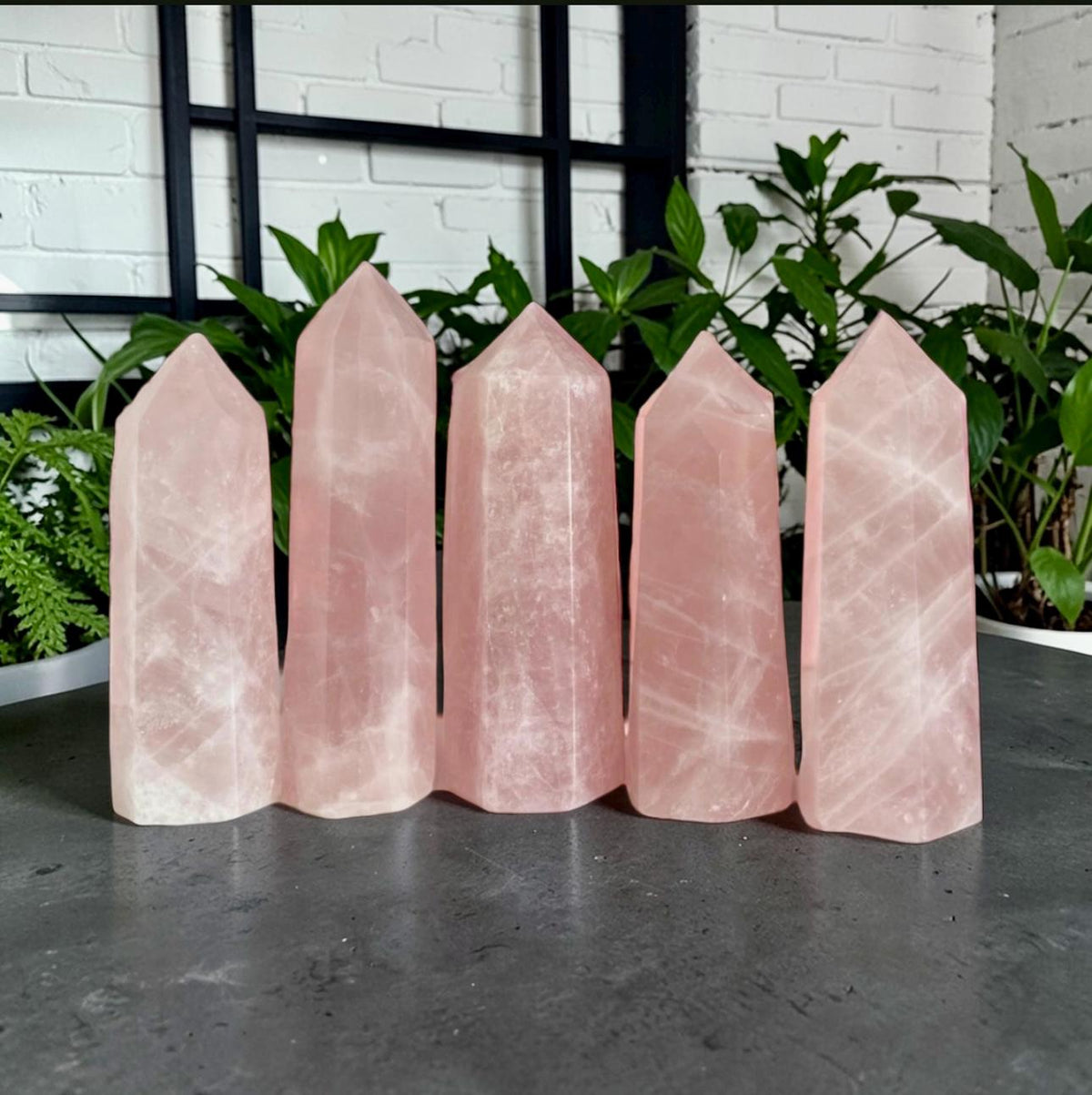 Rose Quartz Crystal Tower: Love and Compassion Healing Stone