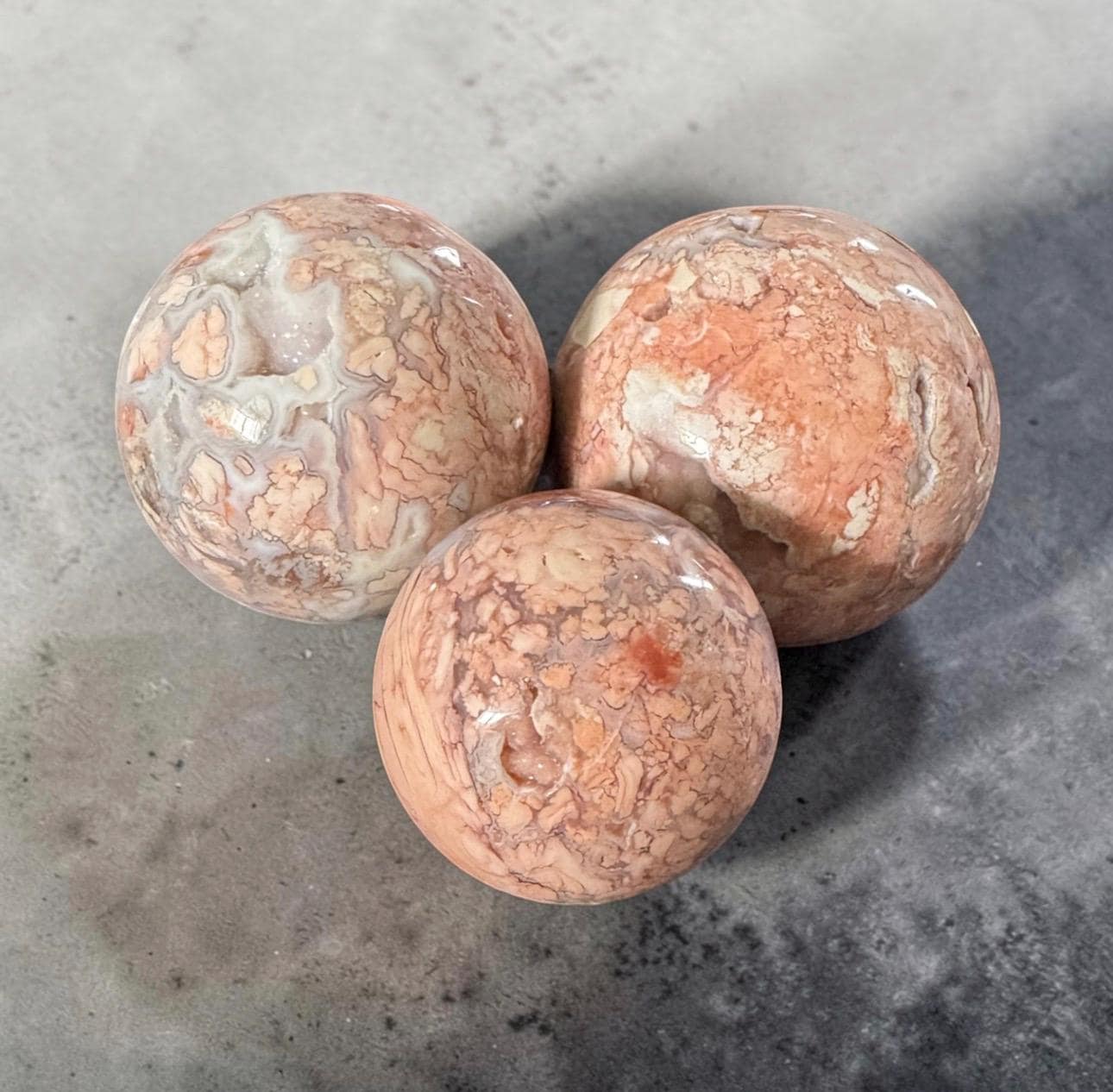 Pink Agate Sphere - Luna by Louise, Crystal Shop UK | Grounding Energy and Heart Healing