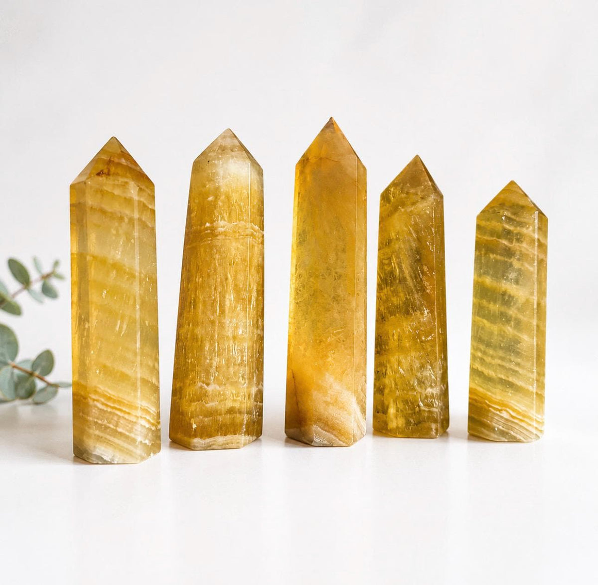 Yellow Fluorite Crystal Tower – Focus, Confidence & Positive Energy | Polished Crystal Point