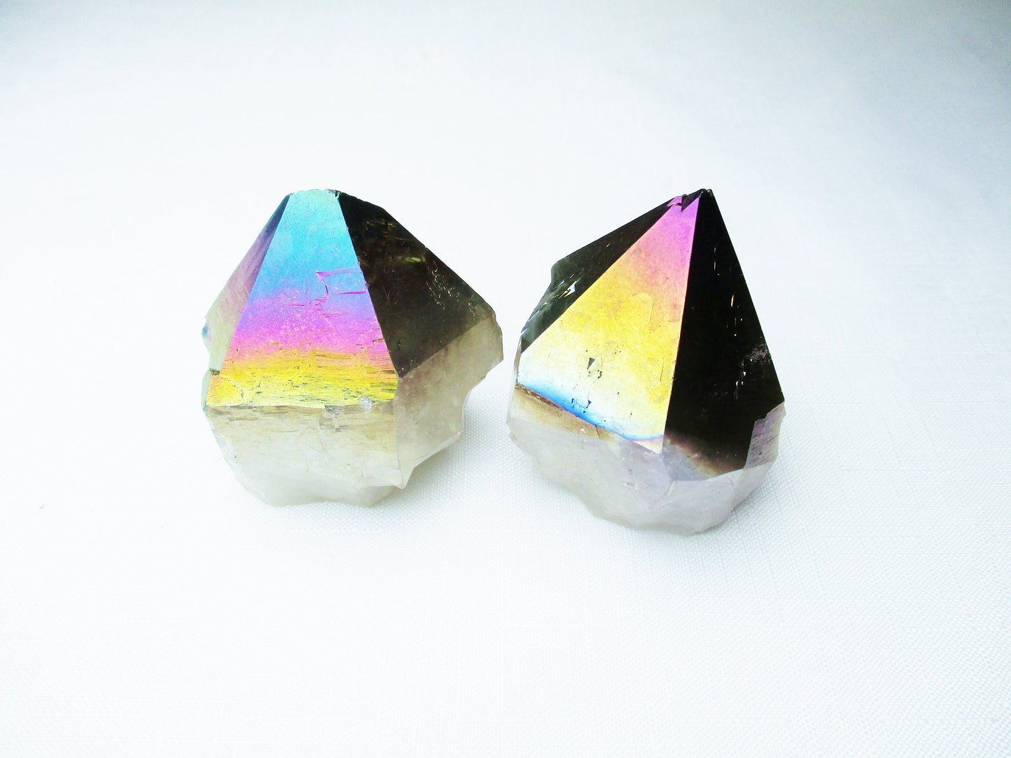 Amethyst Crystal Point: Celestial Aura Cut Base, Ethereal Purple Decor