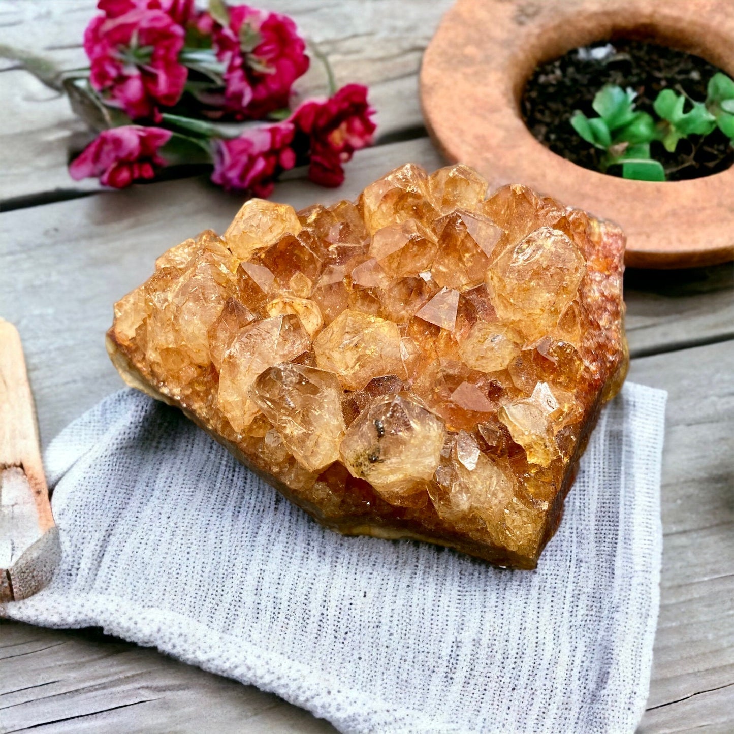 Amethyst Crystal Cluster, Copper-Infused, Soothing Energy Stones, Exquisite Mineral Specimen, Enhanced Amethyst, Crystal Collector's Gem.