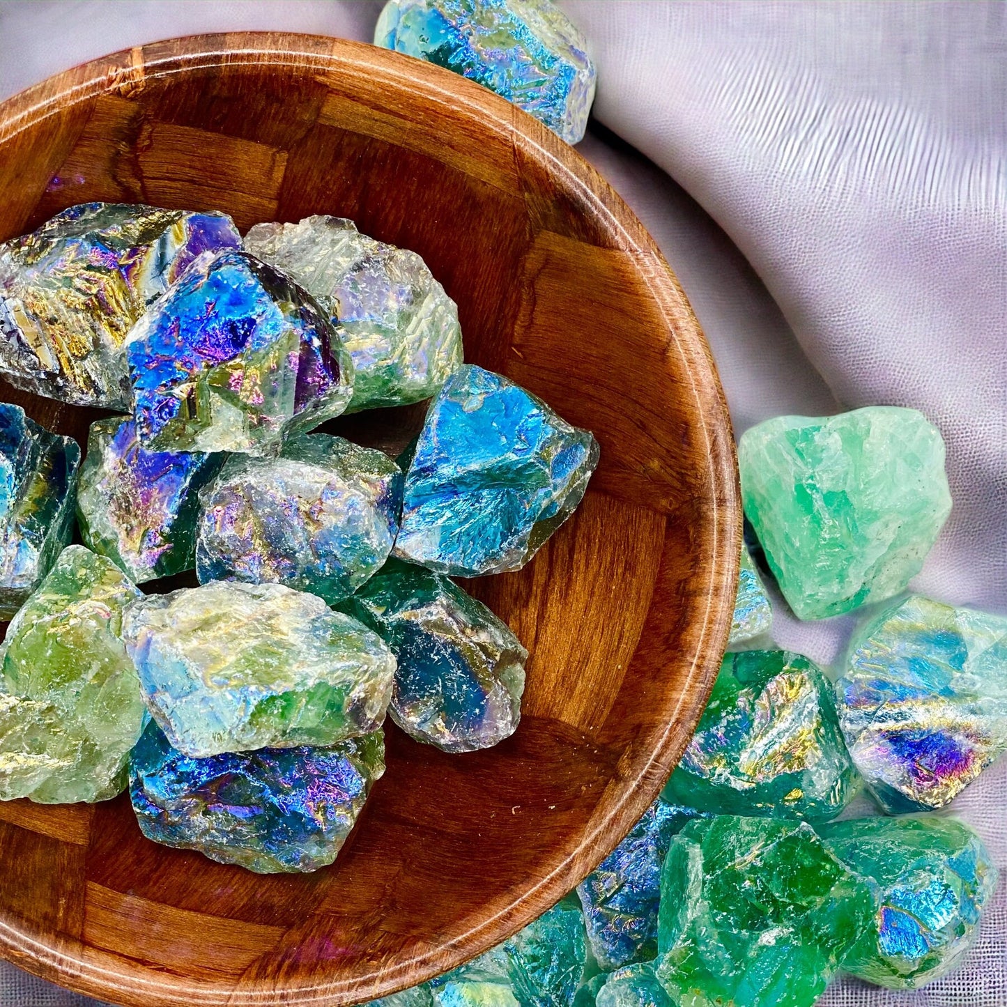 Raw Aura Green Fluorite Crystal: Calming Energy Stone (40-60g)