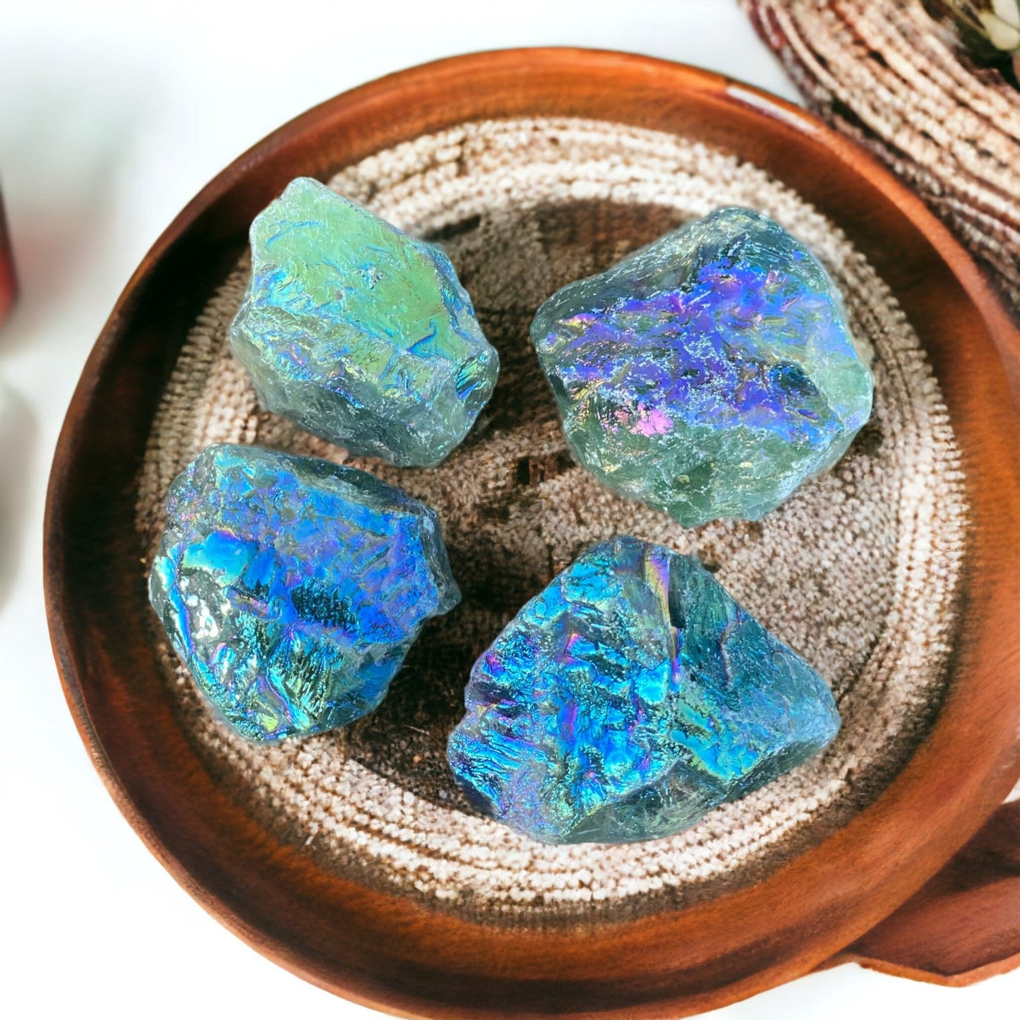 Raw Aura Green Fluorite Crystal: Calming Energy Stone (40-60g)