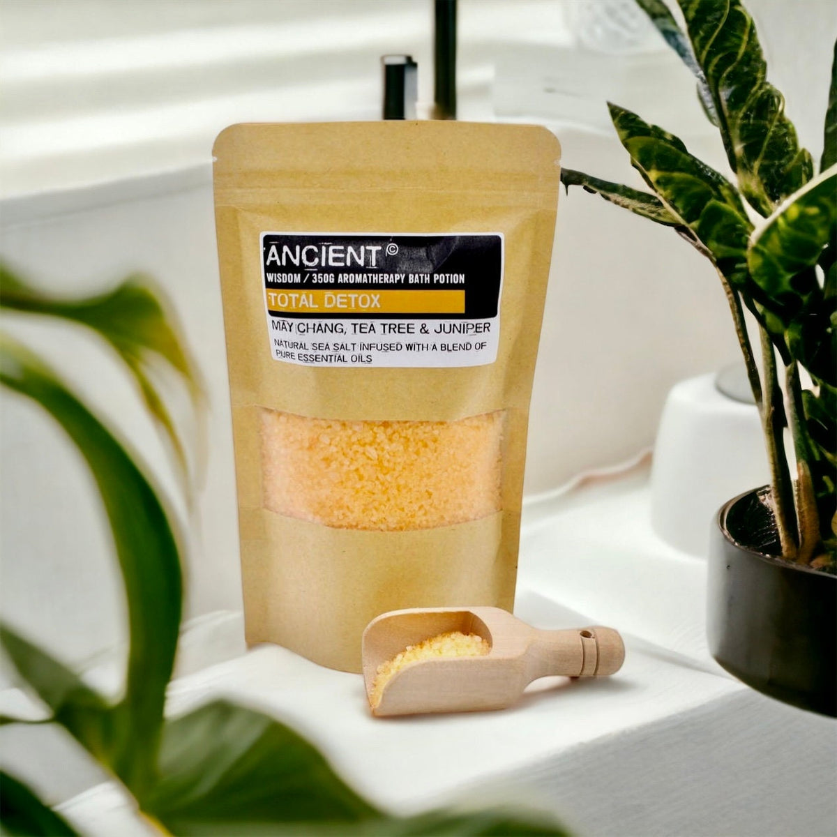 Wake Up Aromatherapy Bath Salts | Grapefruit Peppermint & May Chang | Natural Sea Salt Bath Soak | Essential Oil Bath Potion | Self Care Gif
