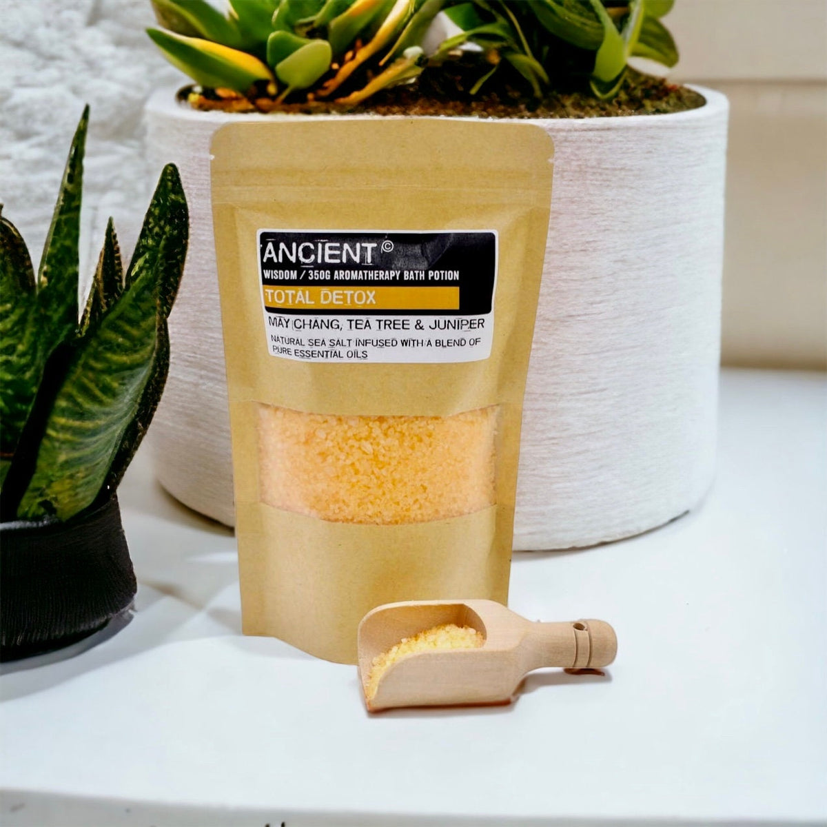 Wake Up Aromatherapy Bath Salts | Grapefruit Peppermint & May Chang | Natural Sea Salt Bath Soak | Essential Oil Bath Potion | Self Care Gif
