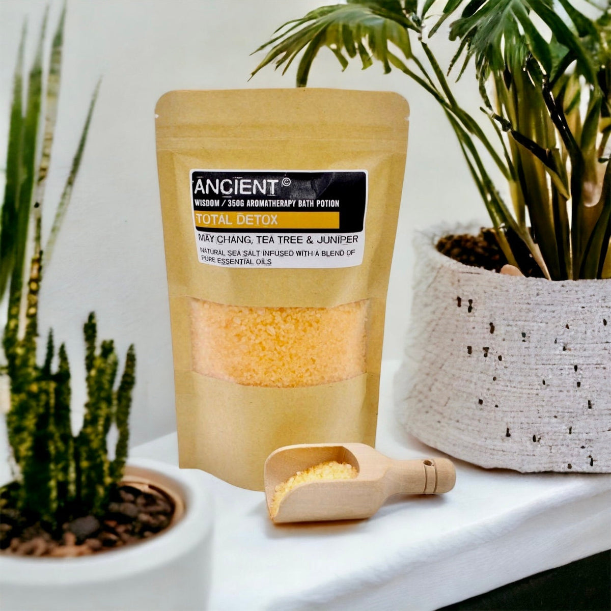 Wake Up Aromatherapy Bath Salts | Grapefruit Peppermint & May Chang | Natural Sea Salt Bath Soak | Essential Oil Bath Potion | Self Care Gif