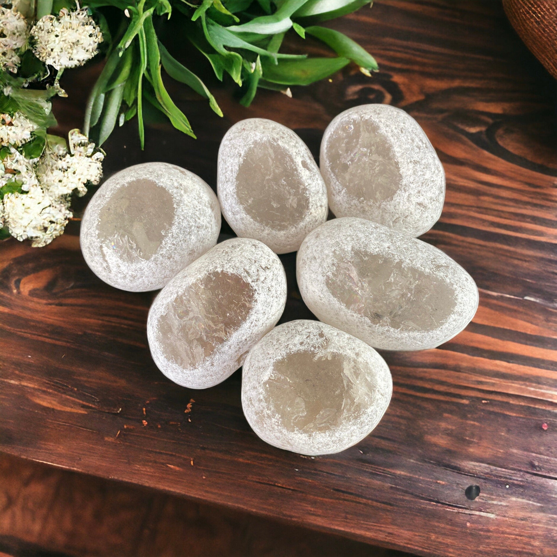 Seer Stone Dragon Egg: Smokey Quartz, Amethyst, Rose Quartz