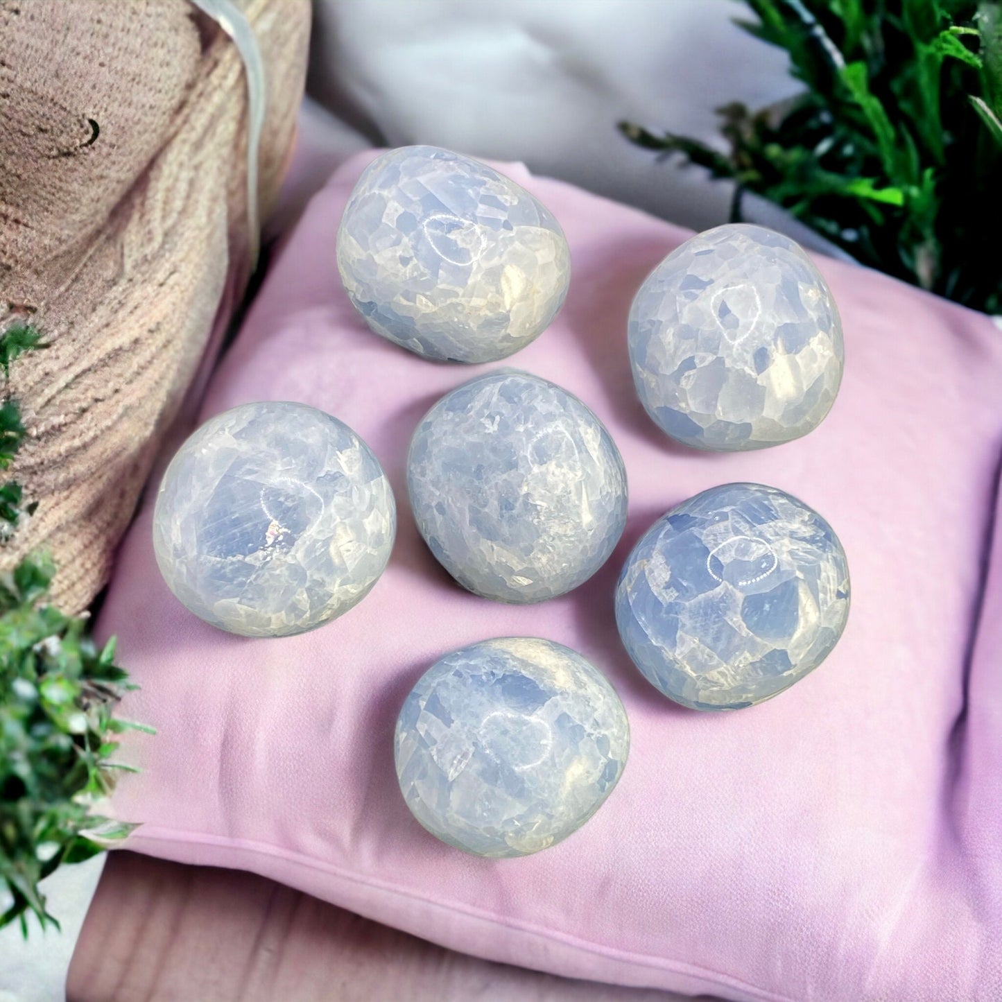 Blue Calcite Mini Sphere - High-Grade Crystal for Healing Energy and Calming Vibes
