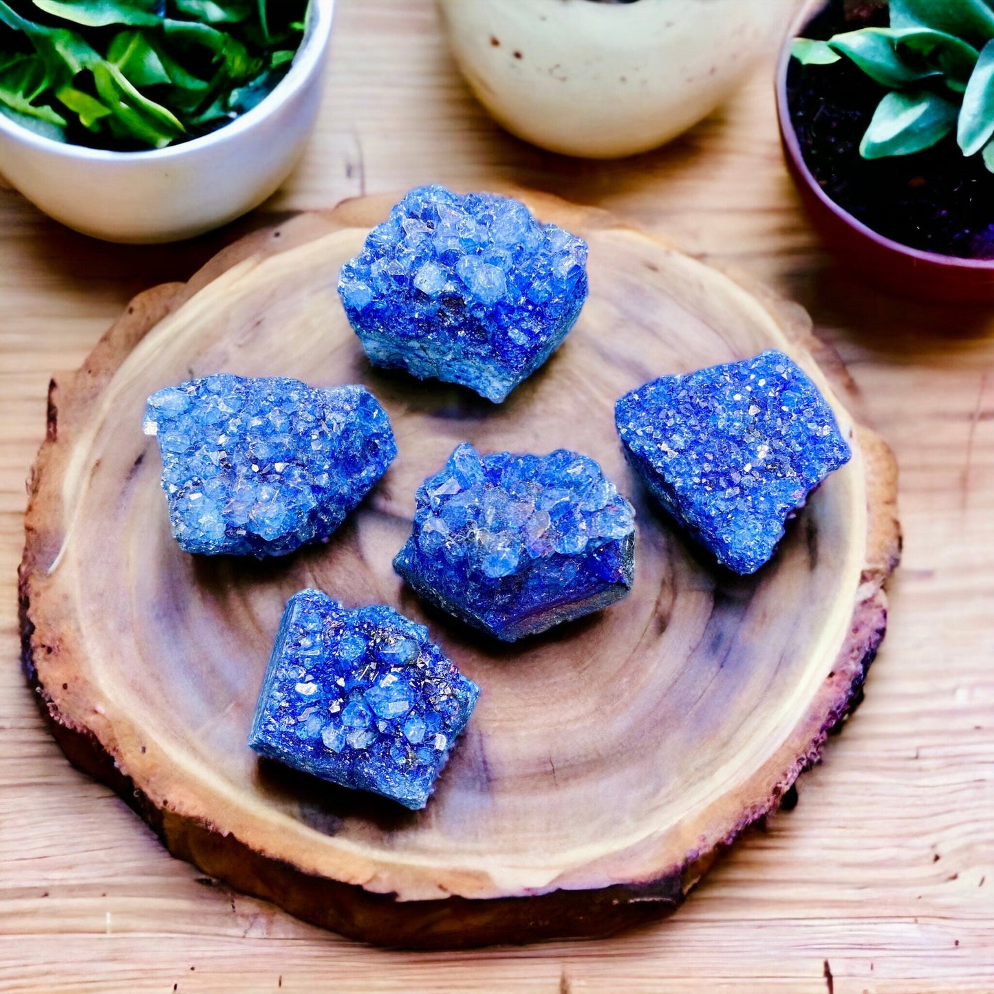 Amethyst, Throat Chakra, "Ocean Blue" Crystal Cluster, Calming, Enhanced for Serenity. Luna by Louise, Crystal Shop UK