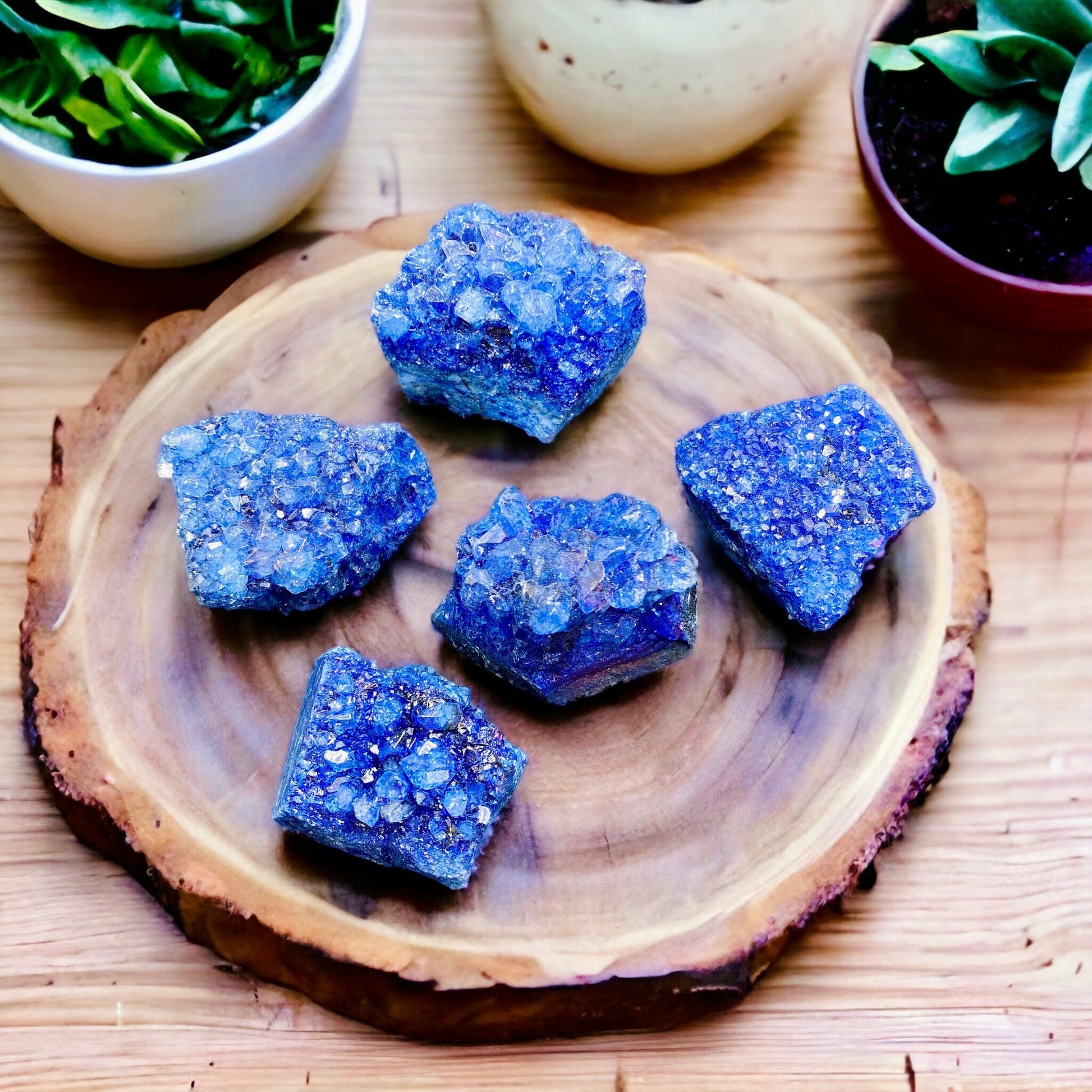 Amethyst, Throat Chakra, "Ocean Blue" Crystal Cluster, Calming, Enhanced for Serenity. Luna by Louise, Crystal Shop UK