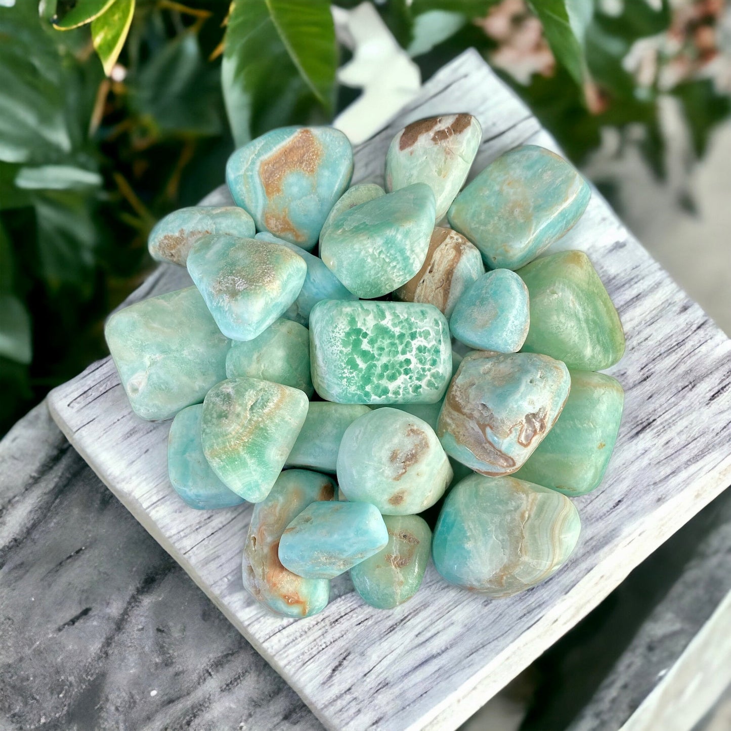 Aragonite Crystal Tumble Pocket Stone - Luna by Louise, Crystal Shop UK | Grounding and Stabilizing Energy Stone