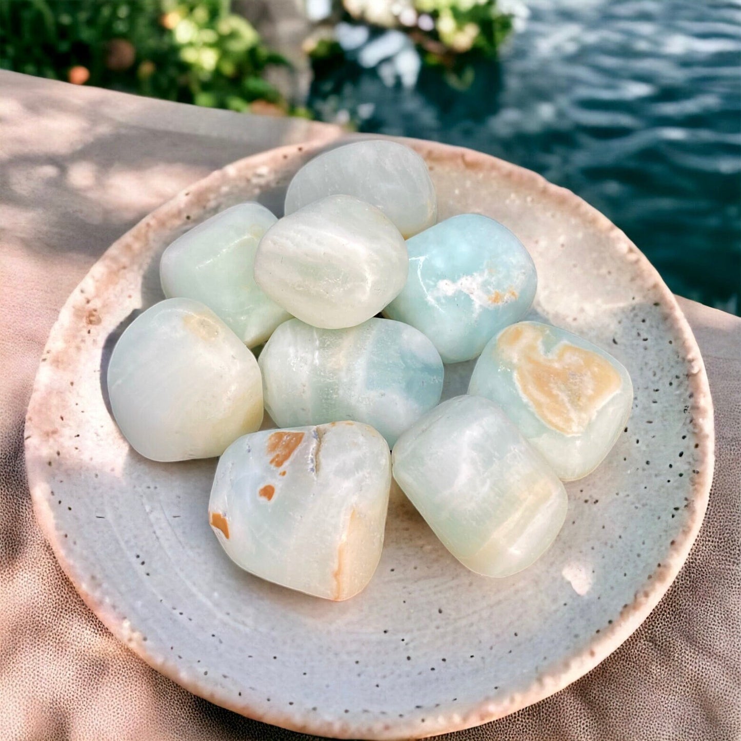 Caribbean Calcite Tumble/Pocket Crystal - Tranquil Crystal Beauty