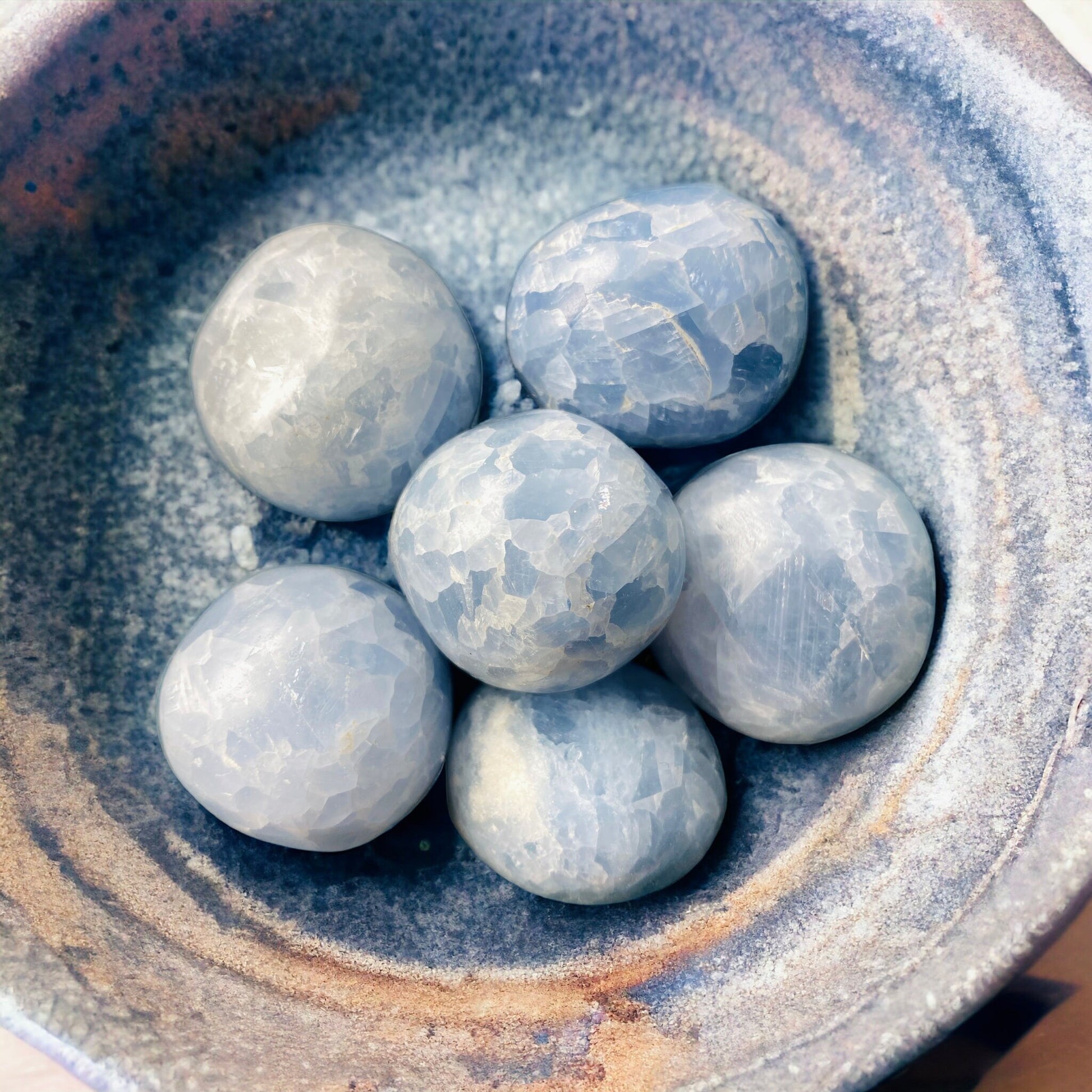 Blue Calcite Mini Sphere: Healing Crystal (30-35mm)