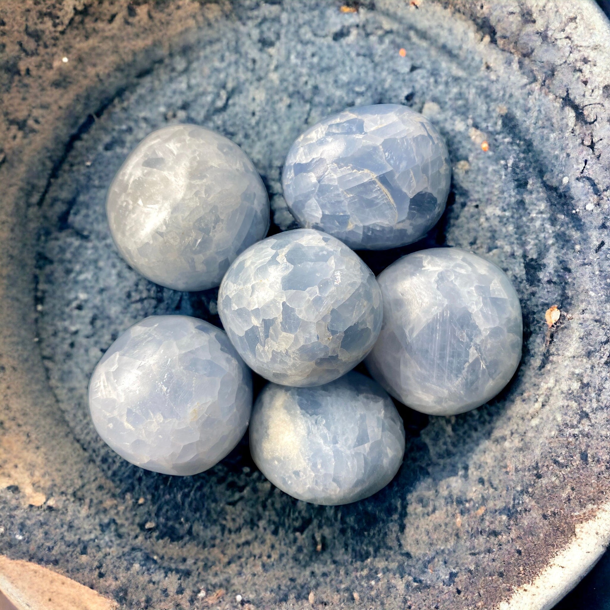 Blue Calcite Mini Sphere: Healing Crystal (30-35mm)