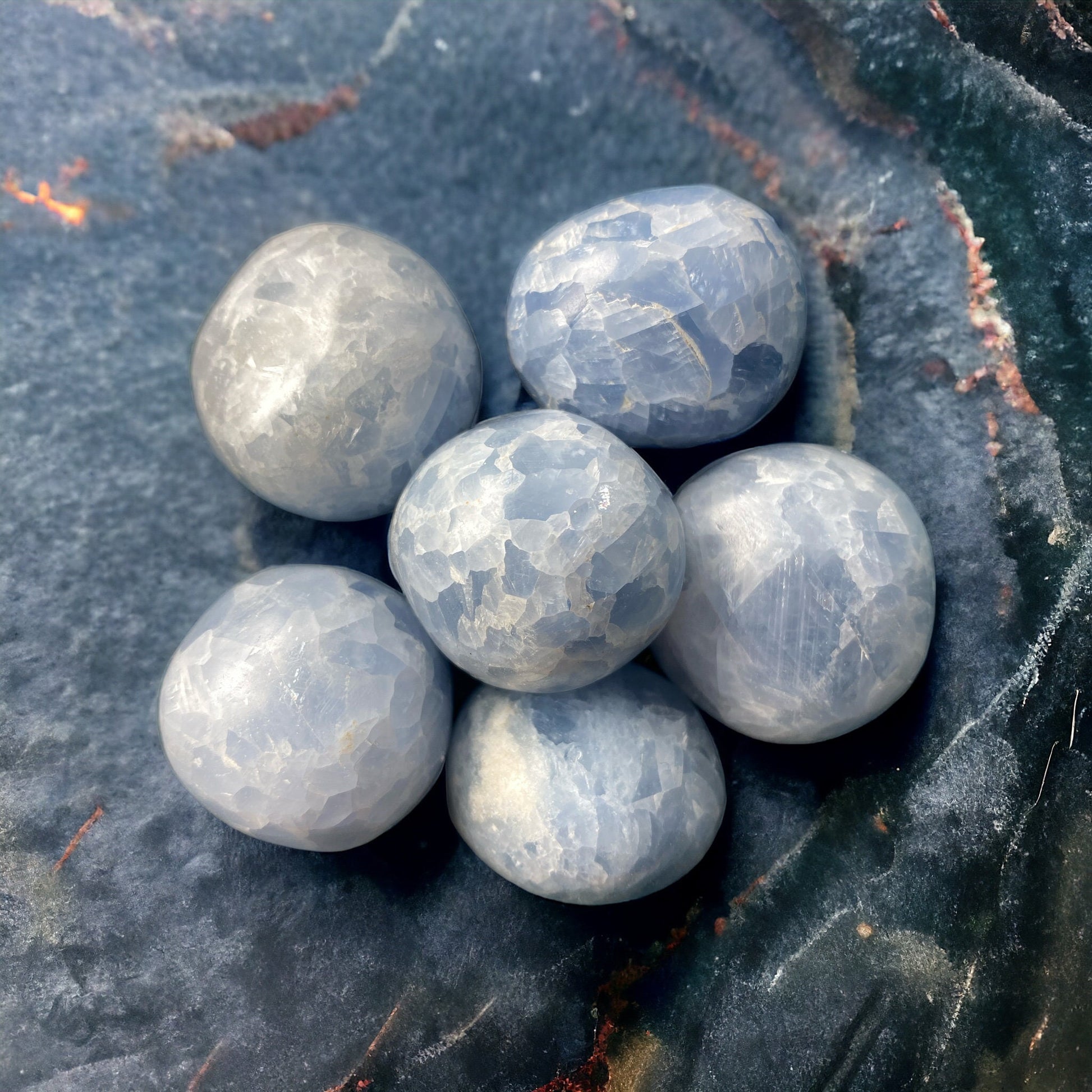 Blue Calcite Mini Sphere: Healing Crystal (30-35mm)