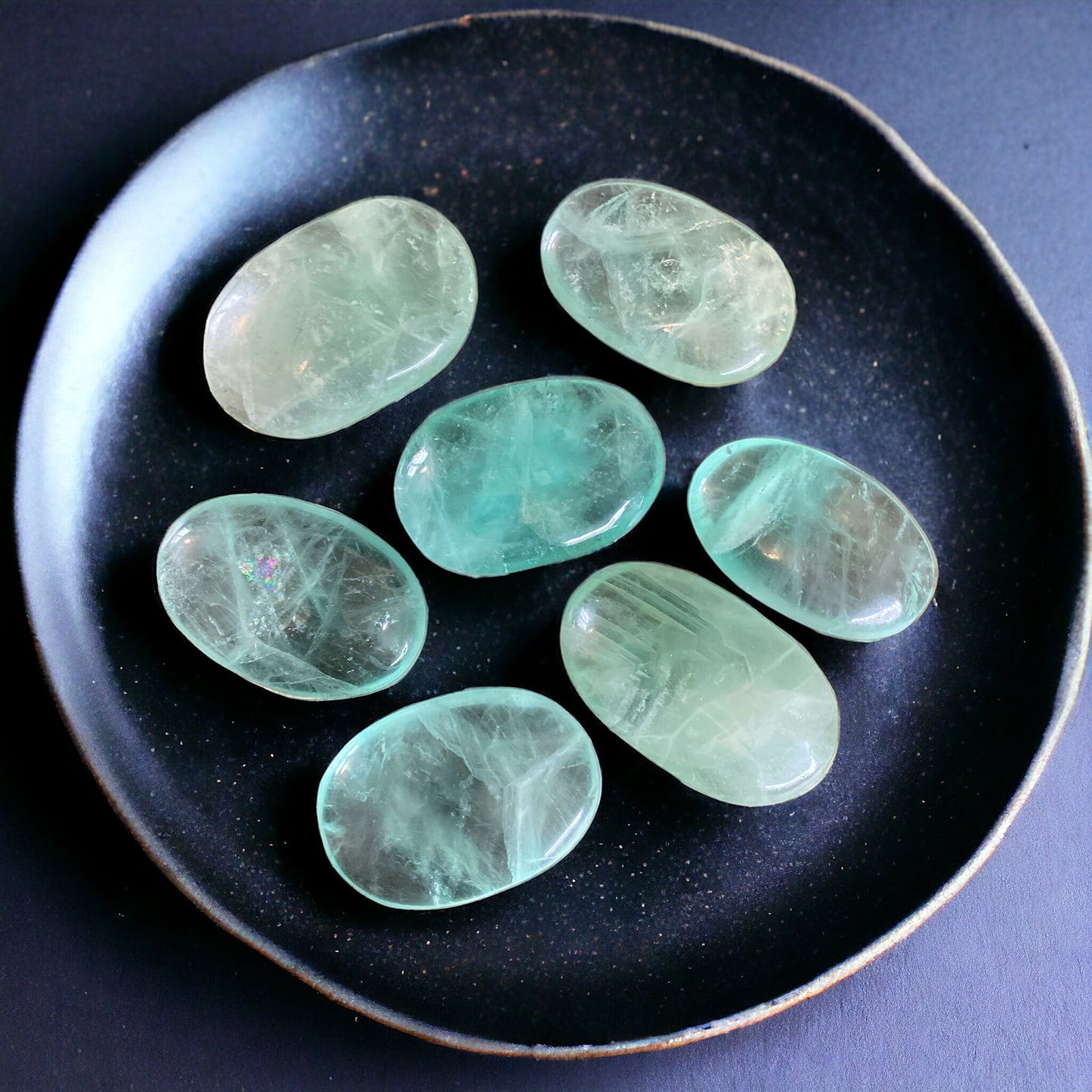 Mint Fluorite Palm Stone - Serenity & Focus | Luna by Louise, Crystal Shop UK