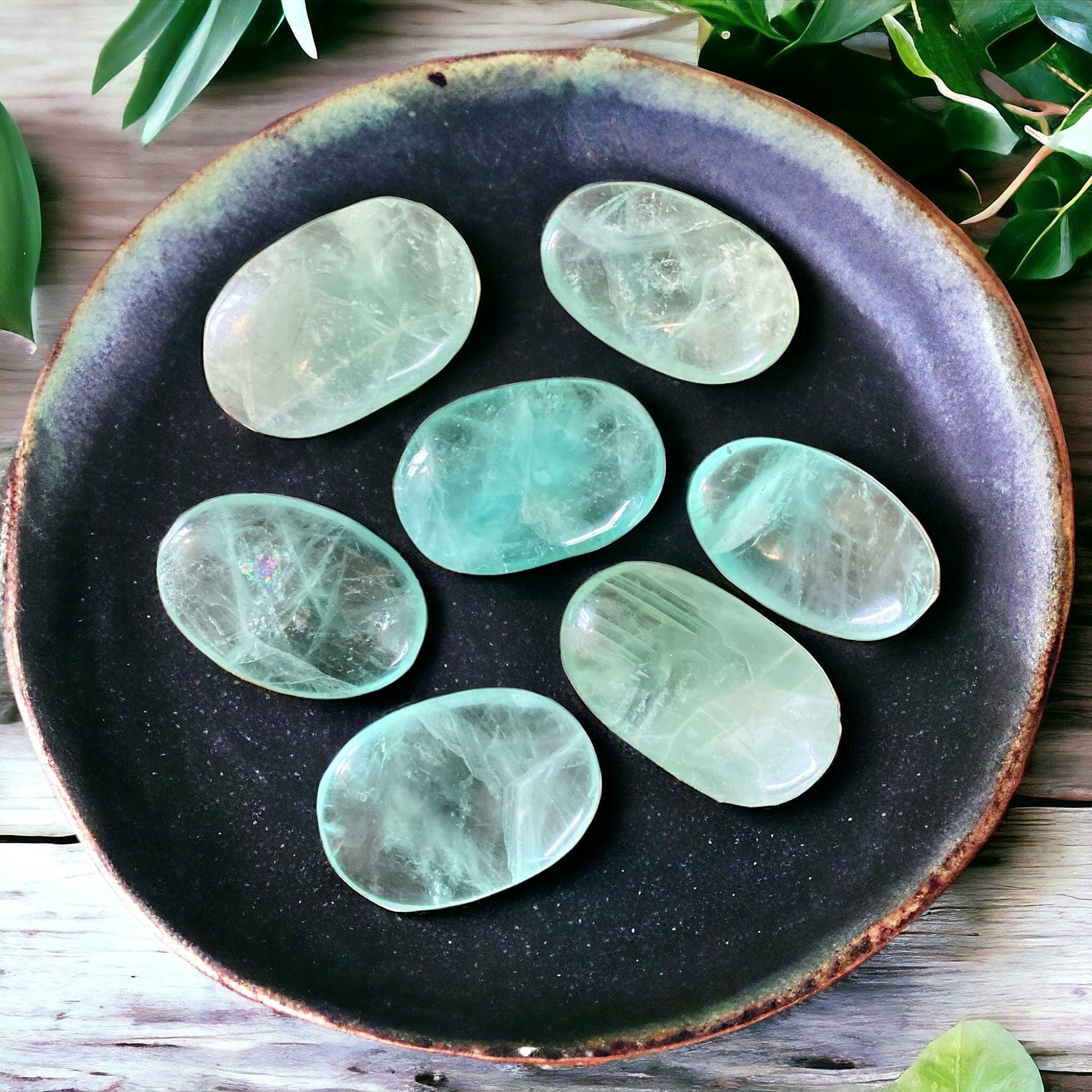 Mint Fluorite Palm Stone - Serenity & Focus | Luna by Louise, Crystal Shop UK