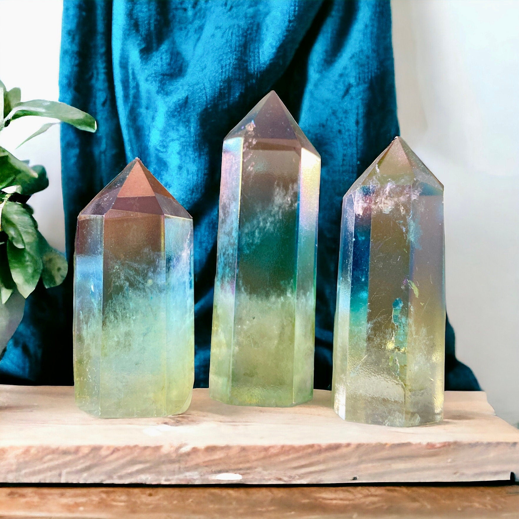Quartz Aura Ombre Towers - Vibrant Energy | Luna by Louise, Crystal Shop UK