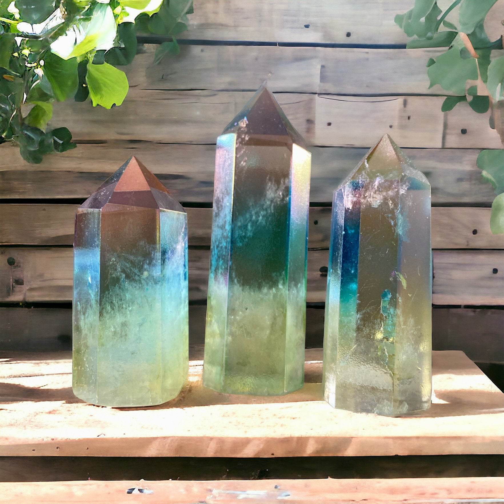 Quartz Aura Ombre Towers - Vibrant Energy | Luna by Louise, Crystal Shop UK