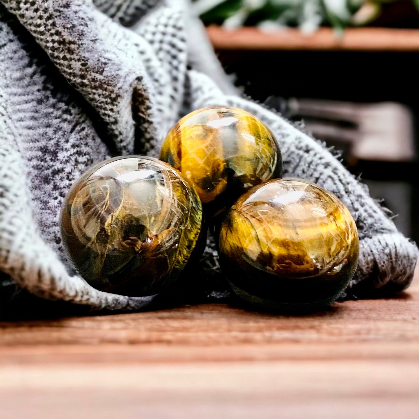 Blue Tiger's Eye ( Mini ) Sphere - Strength & Protection | Luna by Louise Crystal Shop UK