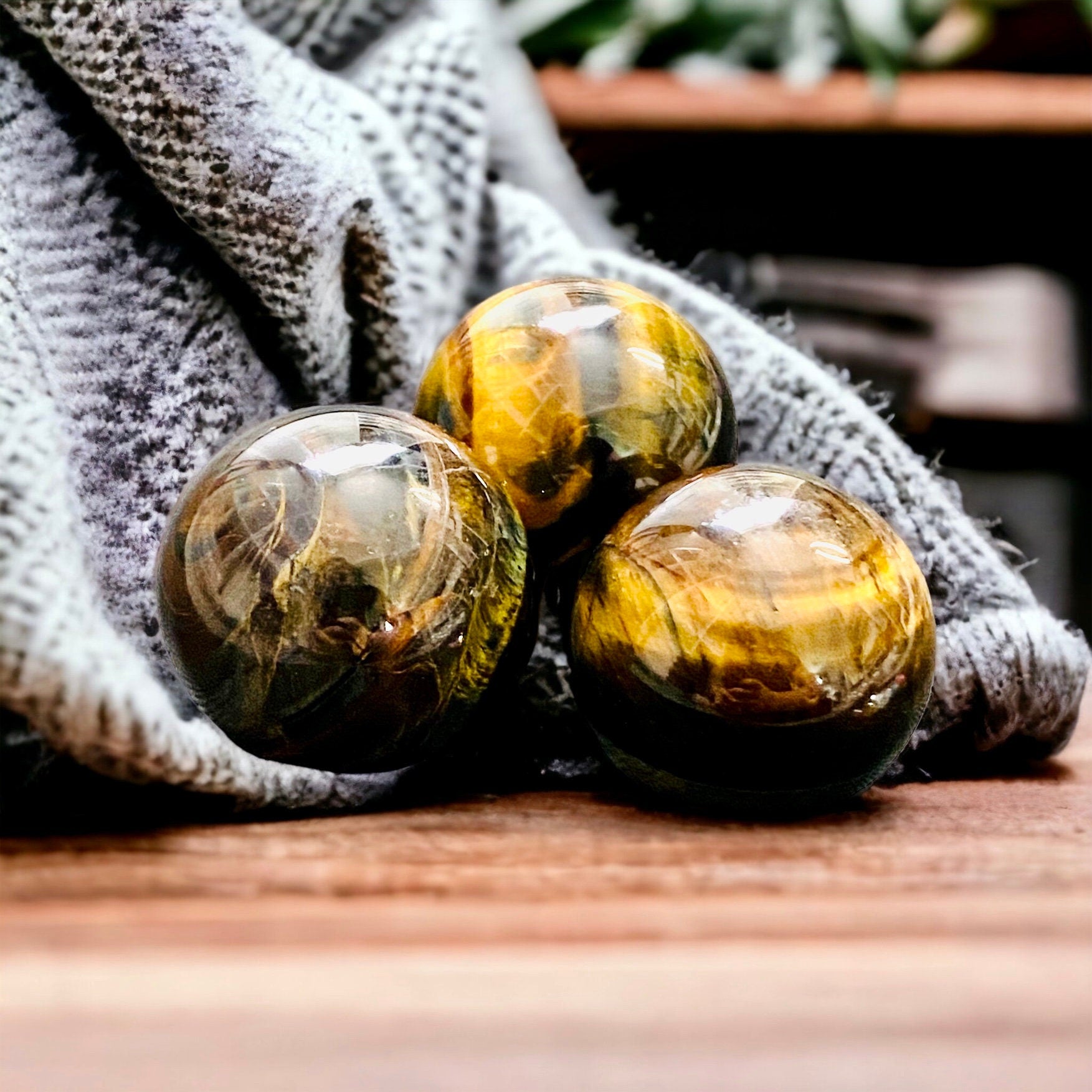 Blue Tiger's Eye ( Mini ) Sphere - Strength & Protection | Luna by Louise Crystal Shop UK