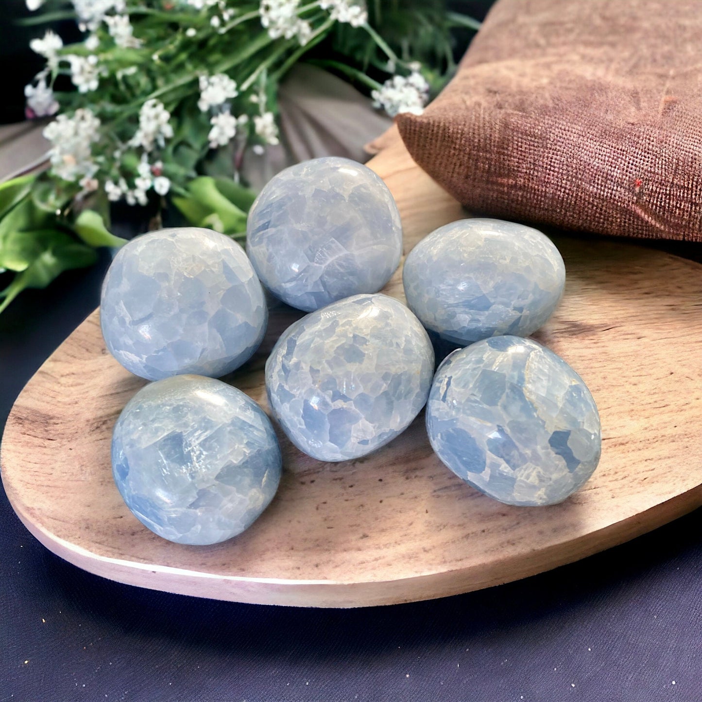 Blue Calcite Mini Sphere: Healing Crystal (30-35mm)