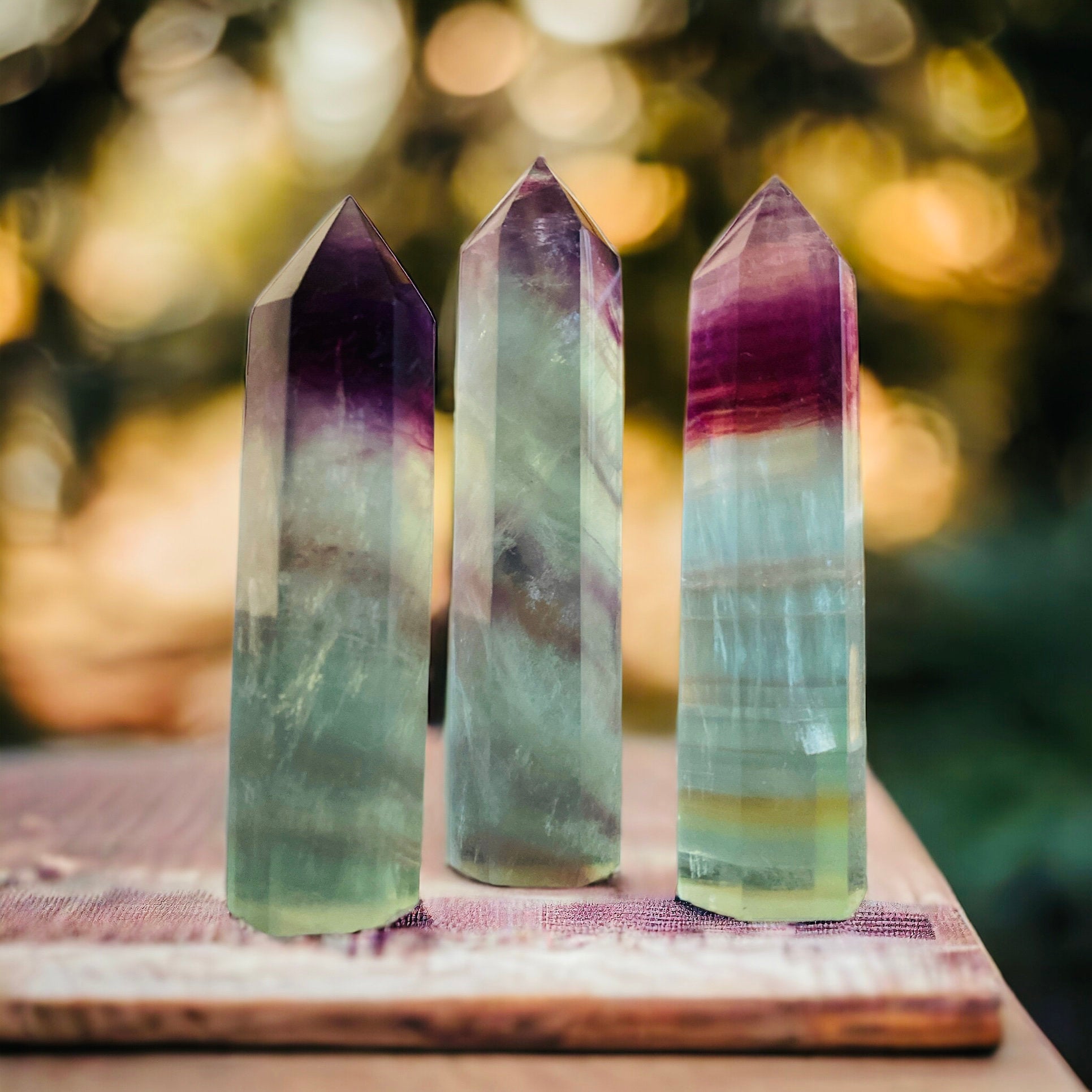 Watermelon Fluorite Tower - Harmony & Balance | Luna by Louise, Crystal Shop UK
