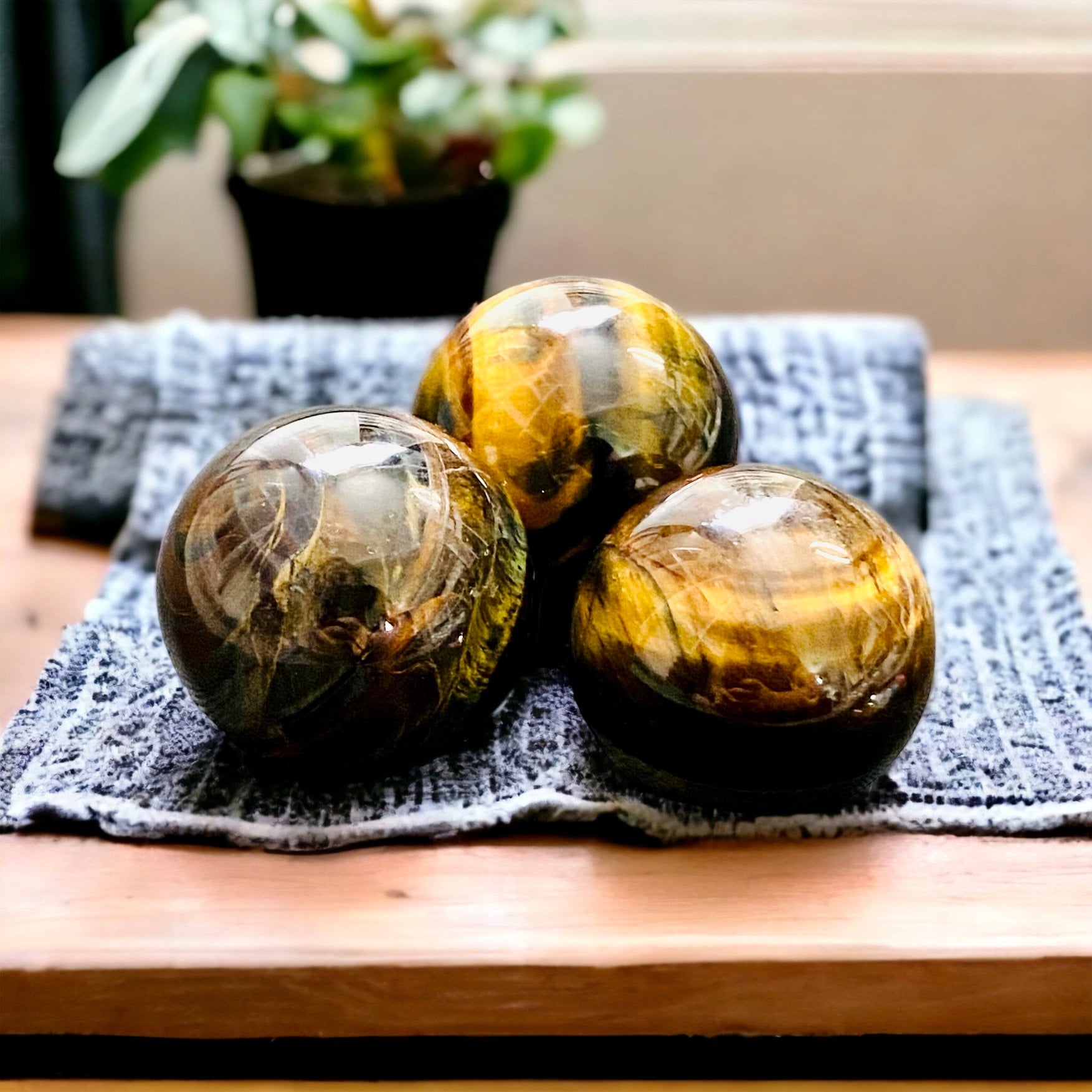 Tiger&#39;s Eye Sphere - Strength & Protection | Luna by Louise Crystal Shop UK