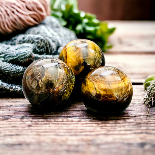 Blue Tiger's Eye ( Mini ) Sphere - Strength & Protection | Luna by Louise Crystal Shop UK