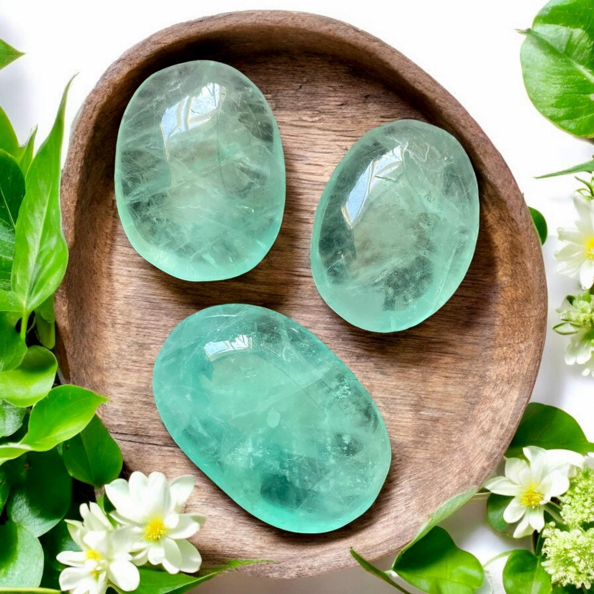 Mint Fluorite Palm Stone - Serenity & Focus | Luna by Louise, Crystal Shop UK