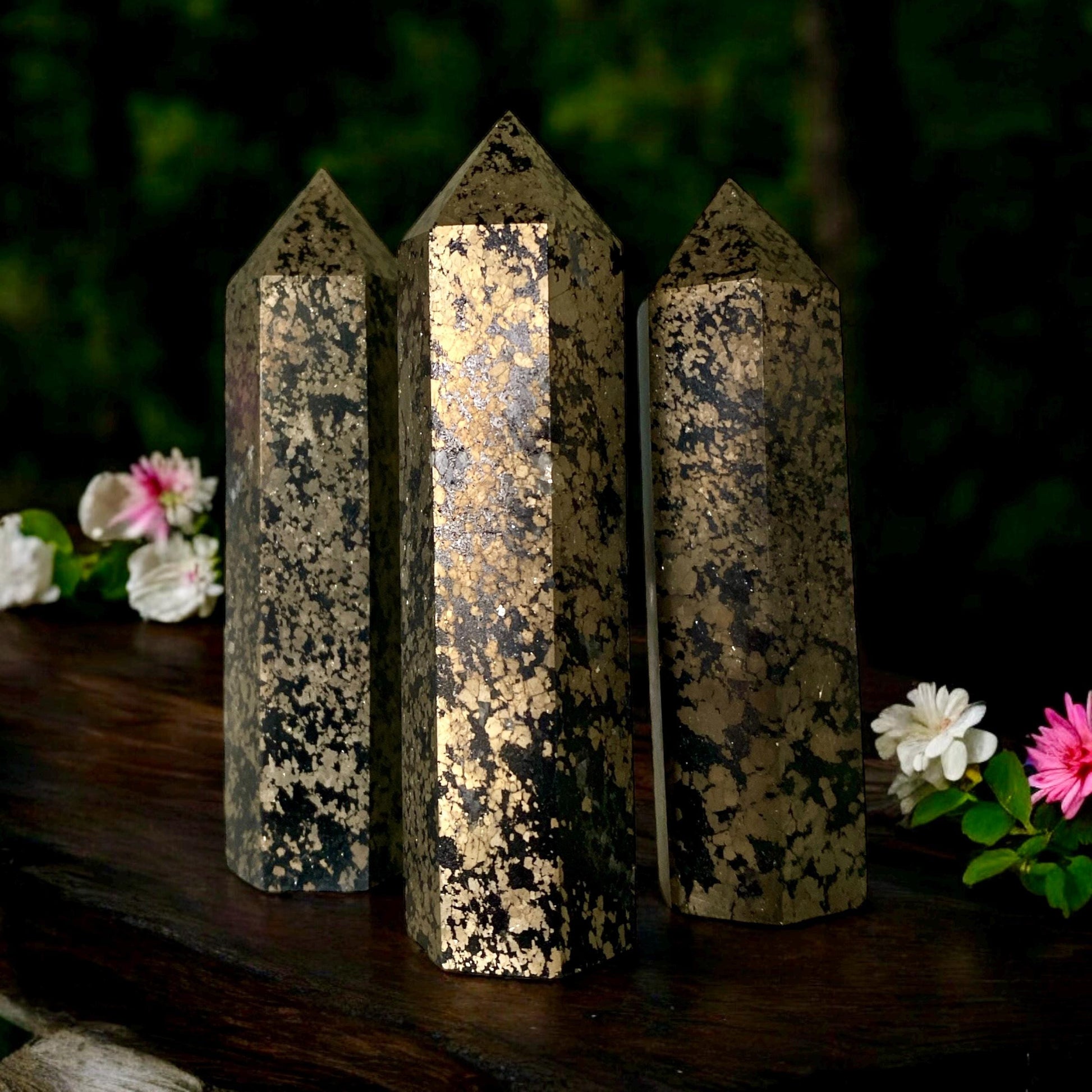 Black Pyrite Towers - Protection & Prosperity | Luna by Louise, Crystal Shop UK