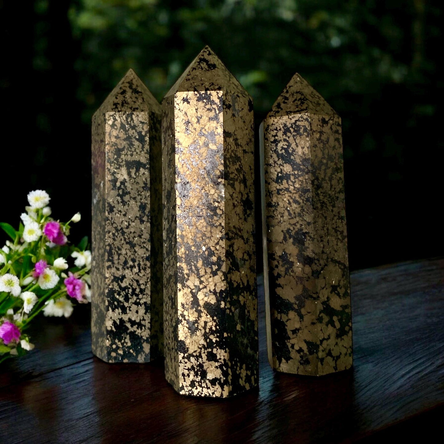 Black Pyrite Towers - Protection & Prosperity | Luna by Louise, Crystal Shop UK