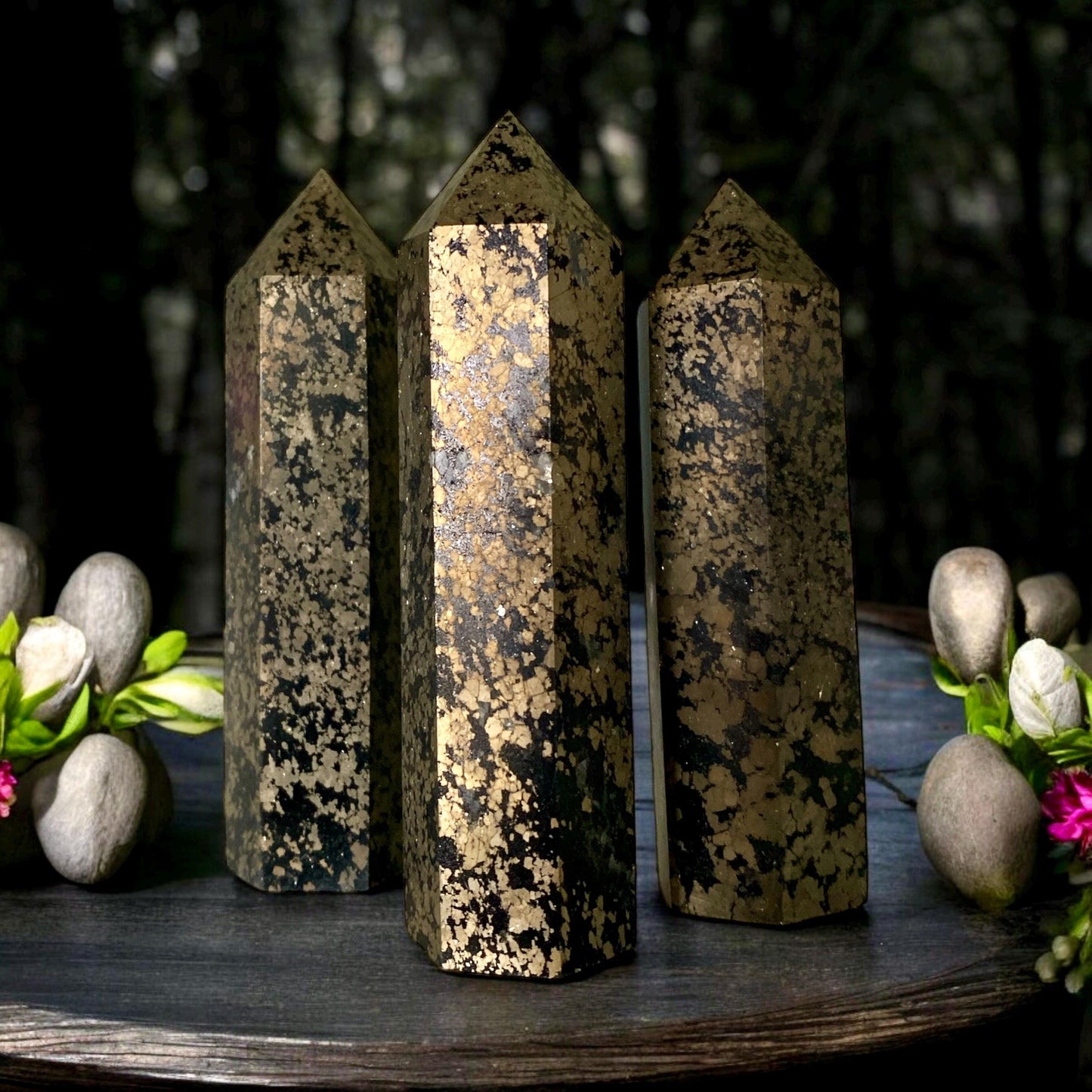 Black Pyrite Towers - Protection & Prosperity | Luna by Louise, Crystal Shop UK
