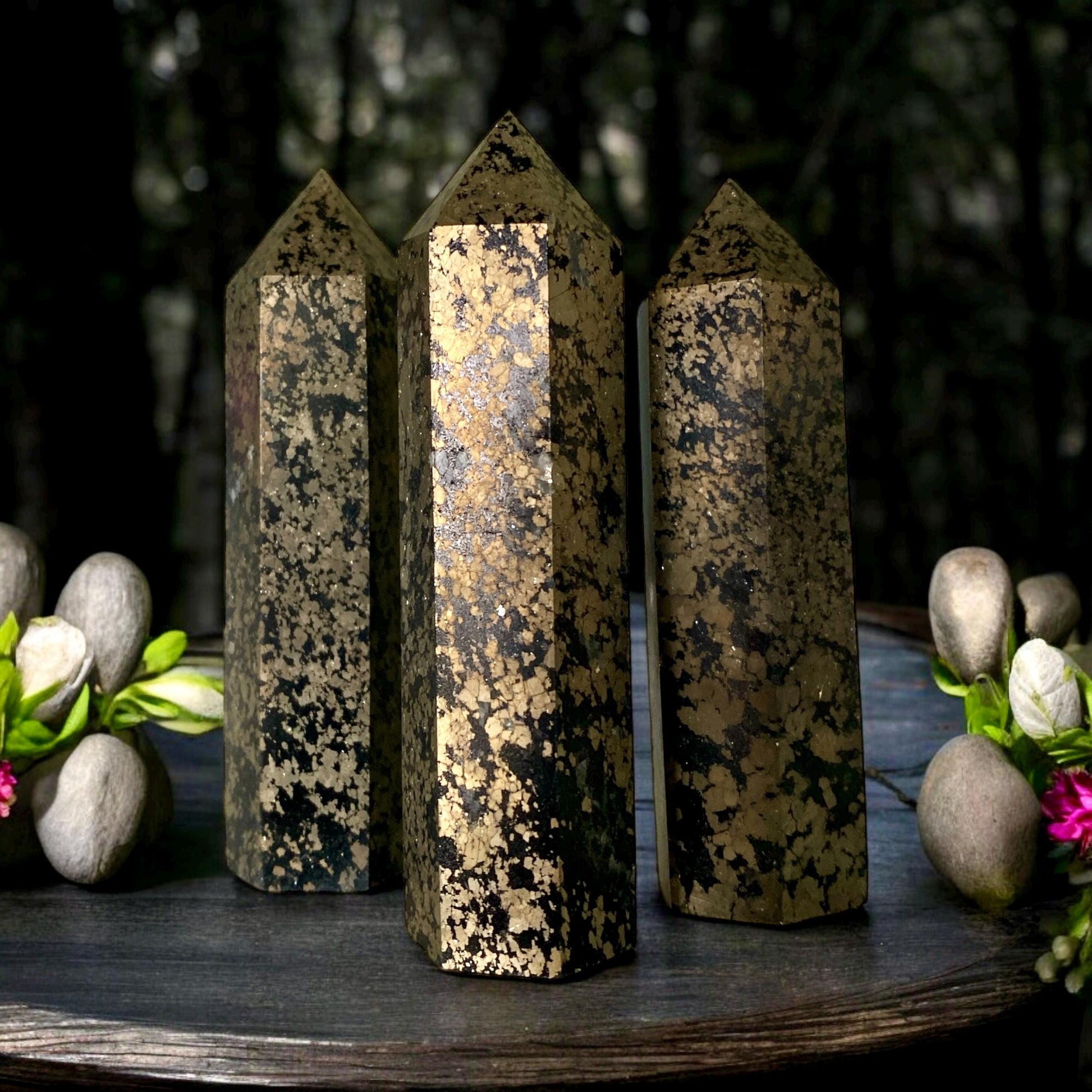 Black Pyrite Towers - Protection & Prosperity | Luna by Louise, Crystal Shop UK