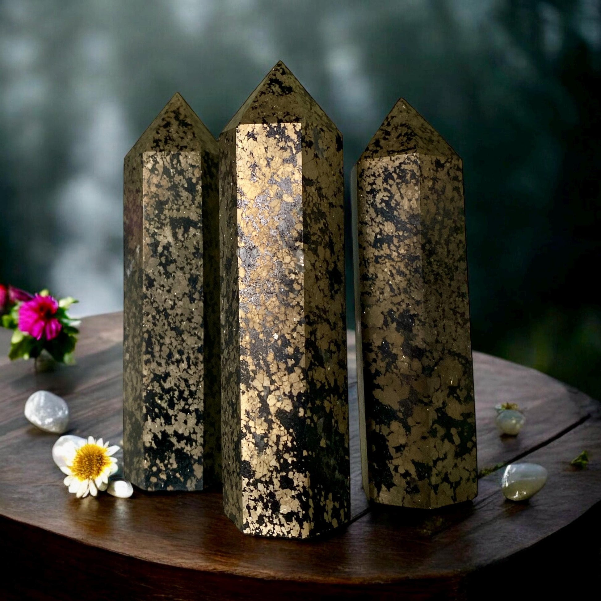 Black Pyrite Towers - Protection & Prosperity | Luna by Louise, Crystal Shop UK