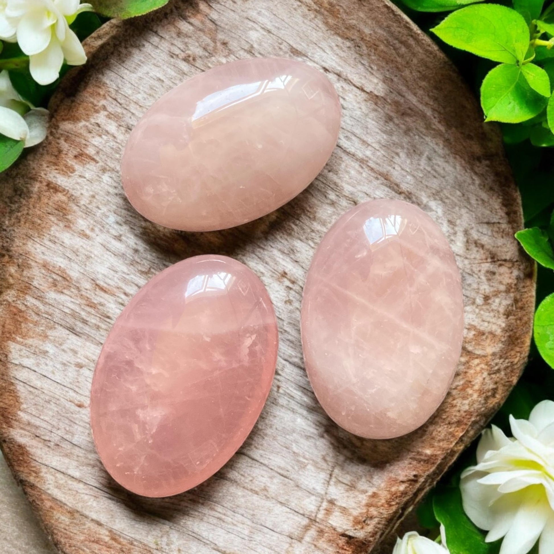 Rose Quartz Palm Stone: Love and Compassion Healing Crystal