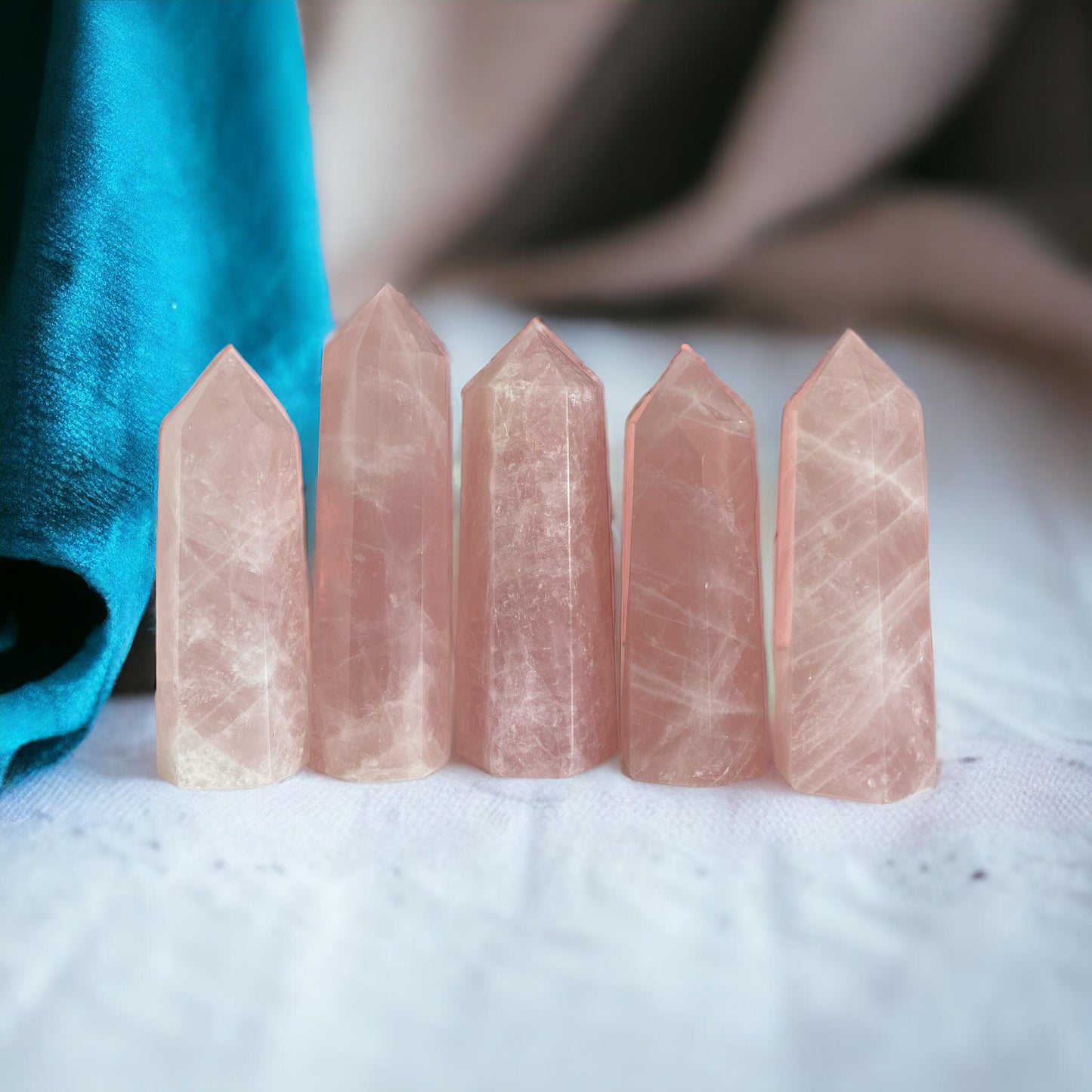 Rose Quartz Crystal Tower: Love and Compassion Healing Stone