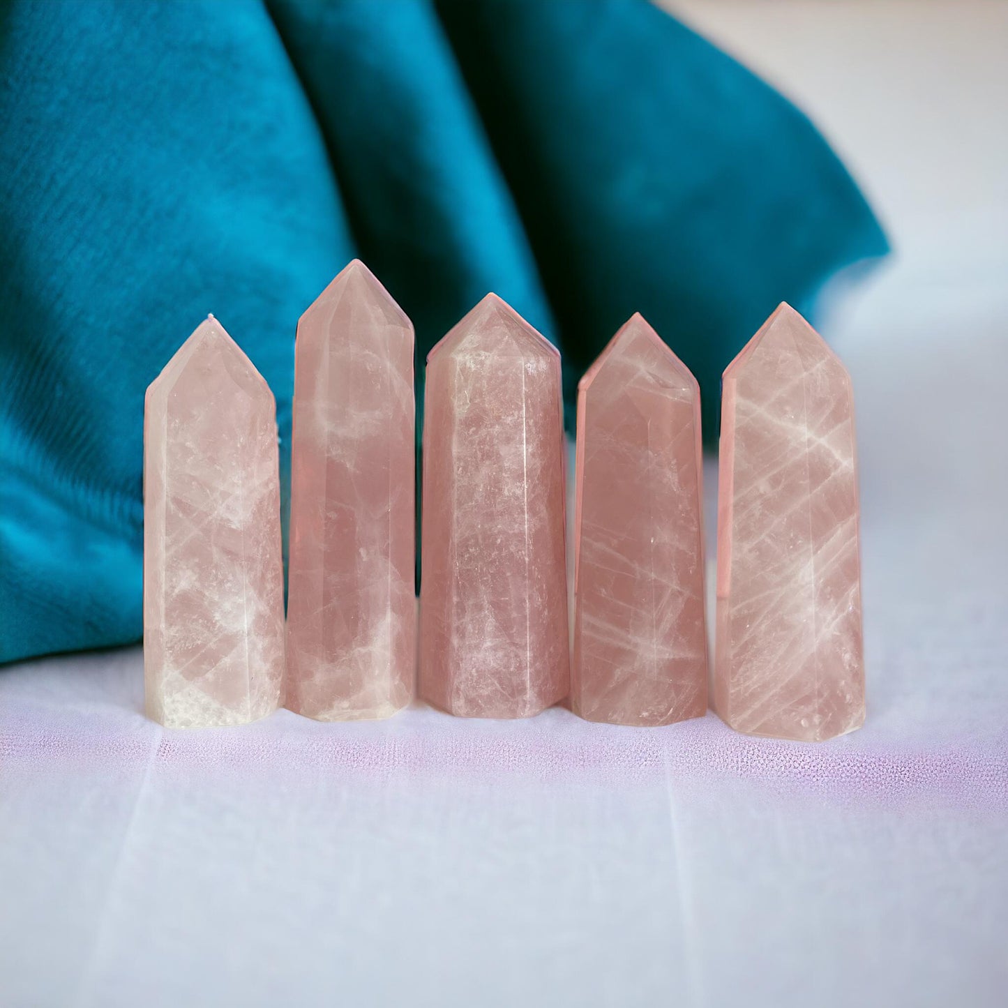 Rose Quartz Crystal Tower: Love and Compassion Healing Stone